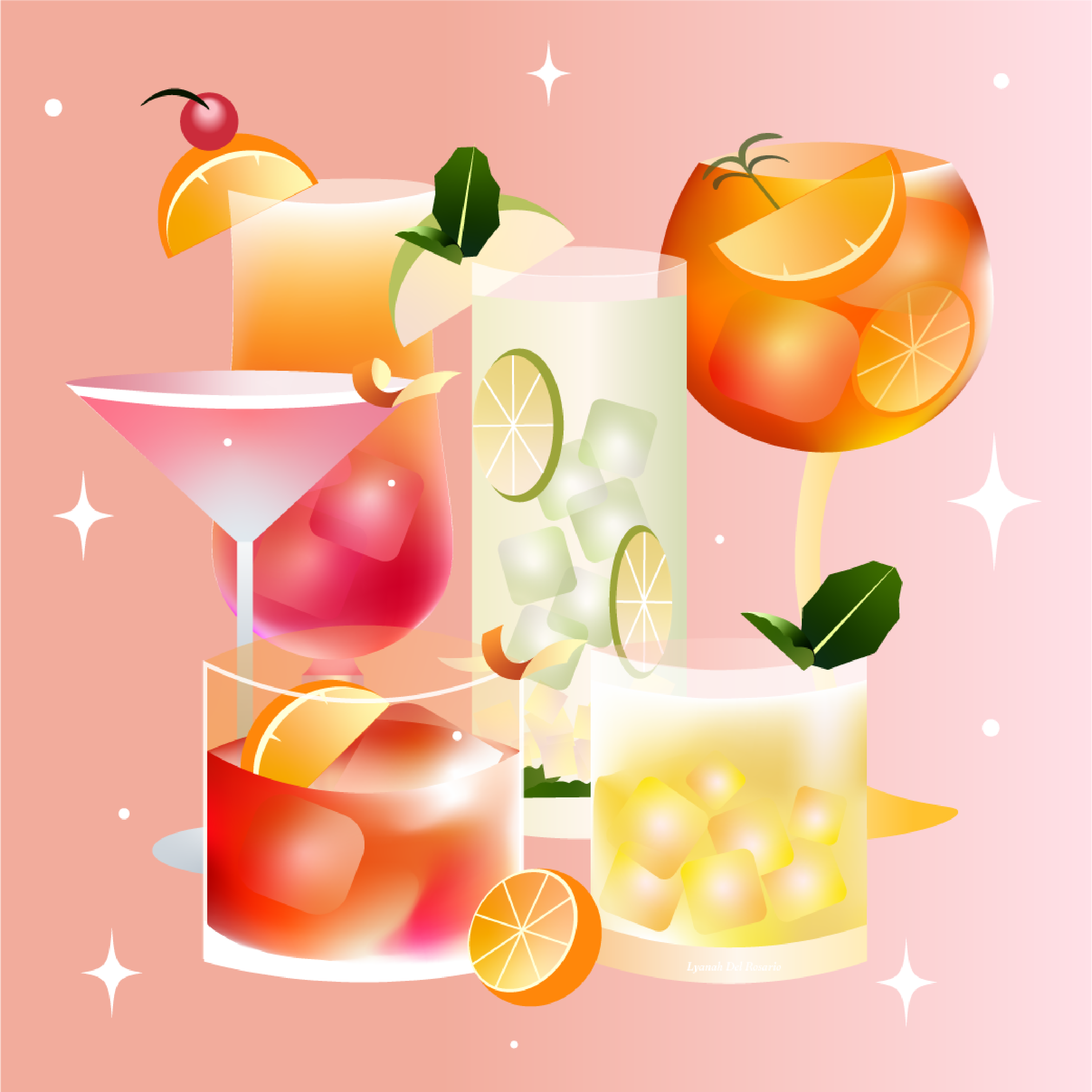 Cocktail Illustration Series