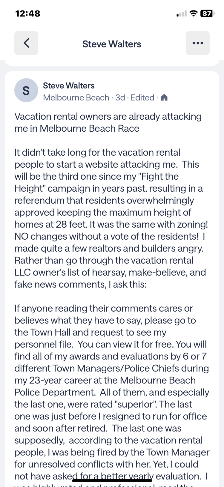 SW Nextdoor post vac rental owners