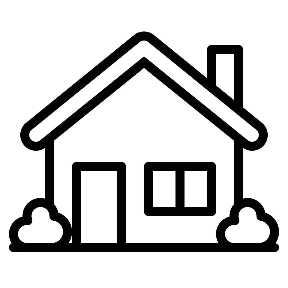 Icon drawing of neighborhood home