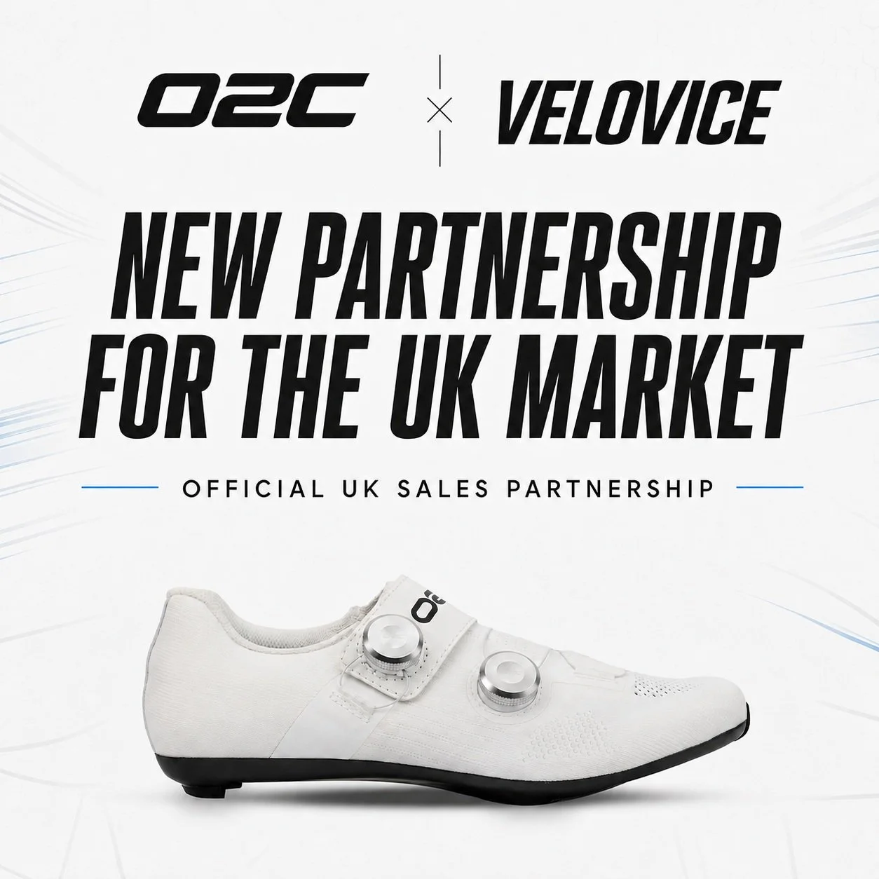 A new partnership for the UK market 

We&rsquo;re proud to announce that Velovice has been appointed as the official UK sales representative for O2C.

O2C brings a fresh approach to performance cycling footwear, combining anatomical design, advanced 
