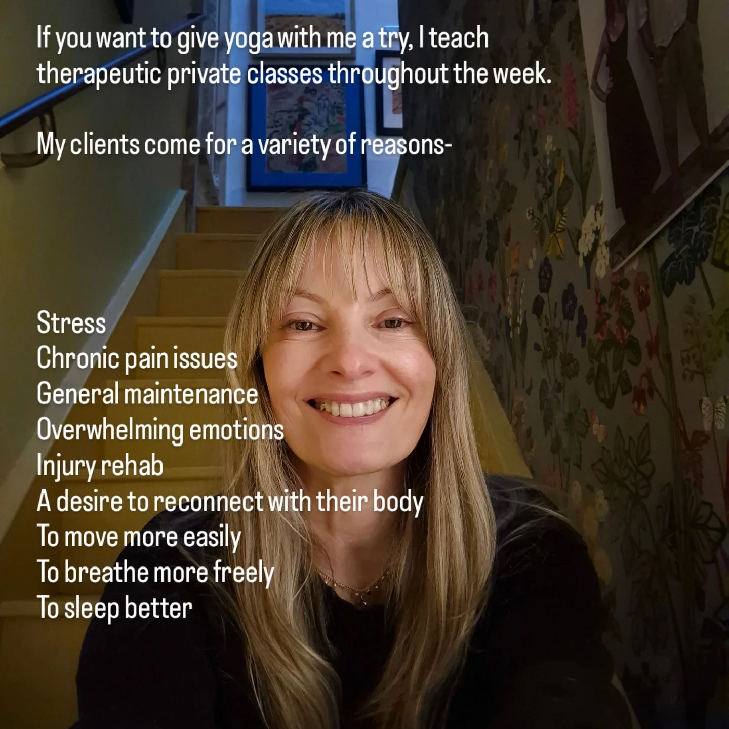 A one to one yoga class caters for YOU, and only you. Postures, movement sequences &amp; styles, breathing practices, mantras and chakra work are chosen specifically for what you need on that specific day. 

I've been teaching and sharing the multifa