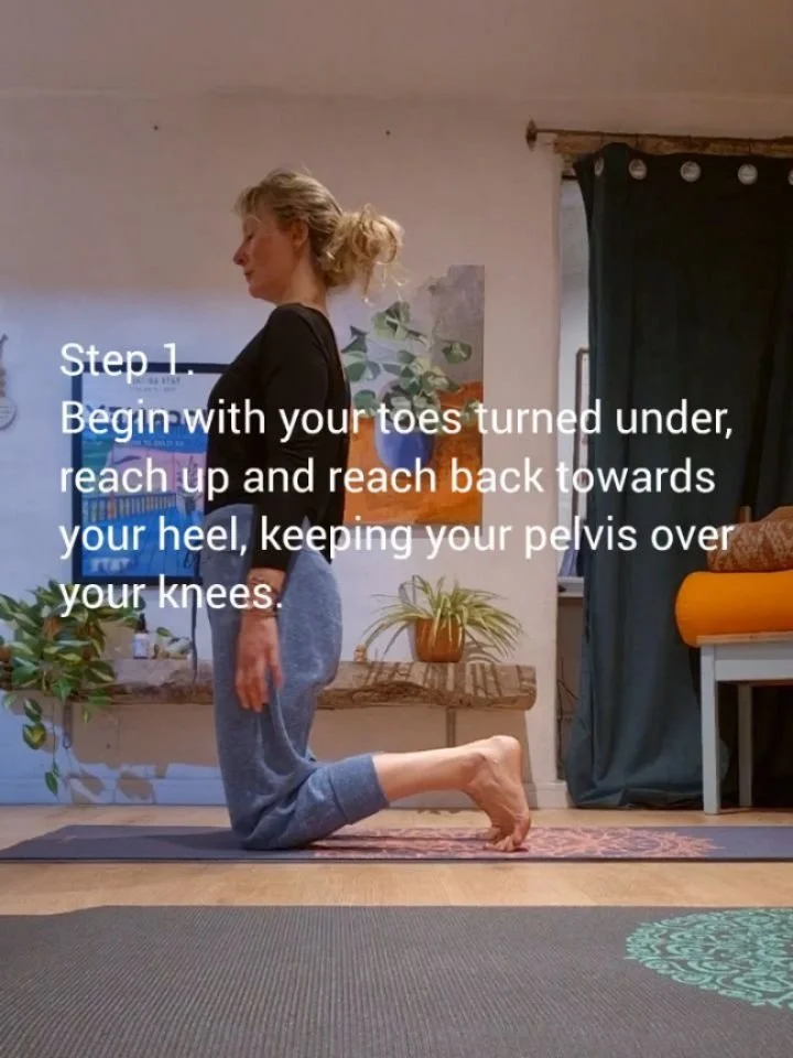 We're exploring BACK BENDS in April's classes....or HEART OPENERS....which I prefer. Poses like this lift your energy, stoke your fire, reignite your shutzpah!

This is Camel Pose/Ustrasana. And as with every single pose under the glorious sun, there