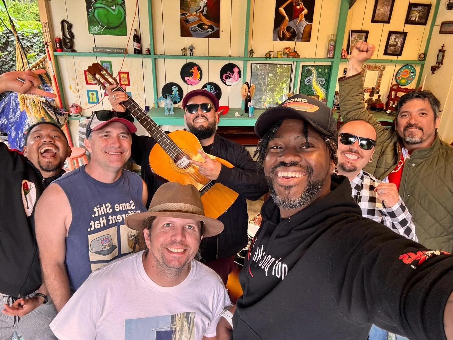 We had to cancel the show due to rain, but got the crew together to record a new music video instead&hellip;new visuals dropping soon! #&iquest;que pasa? #debajito #wah #california #cumbiacaliforniana