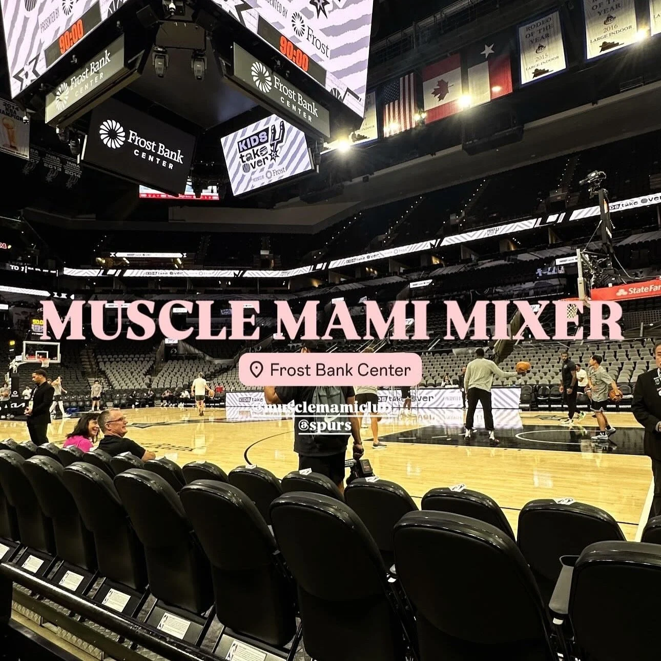 muscle mami mixer x @spurs 🖤🤍 

feeling super thankful today. I left home last night with my heart feeling SO full. having a deep talk w/ the girlies always seems to re-affirm WHY we do these things - to create fun opportunities for individuals + w