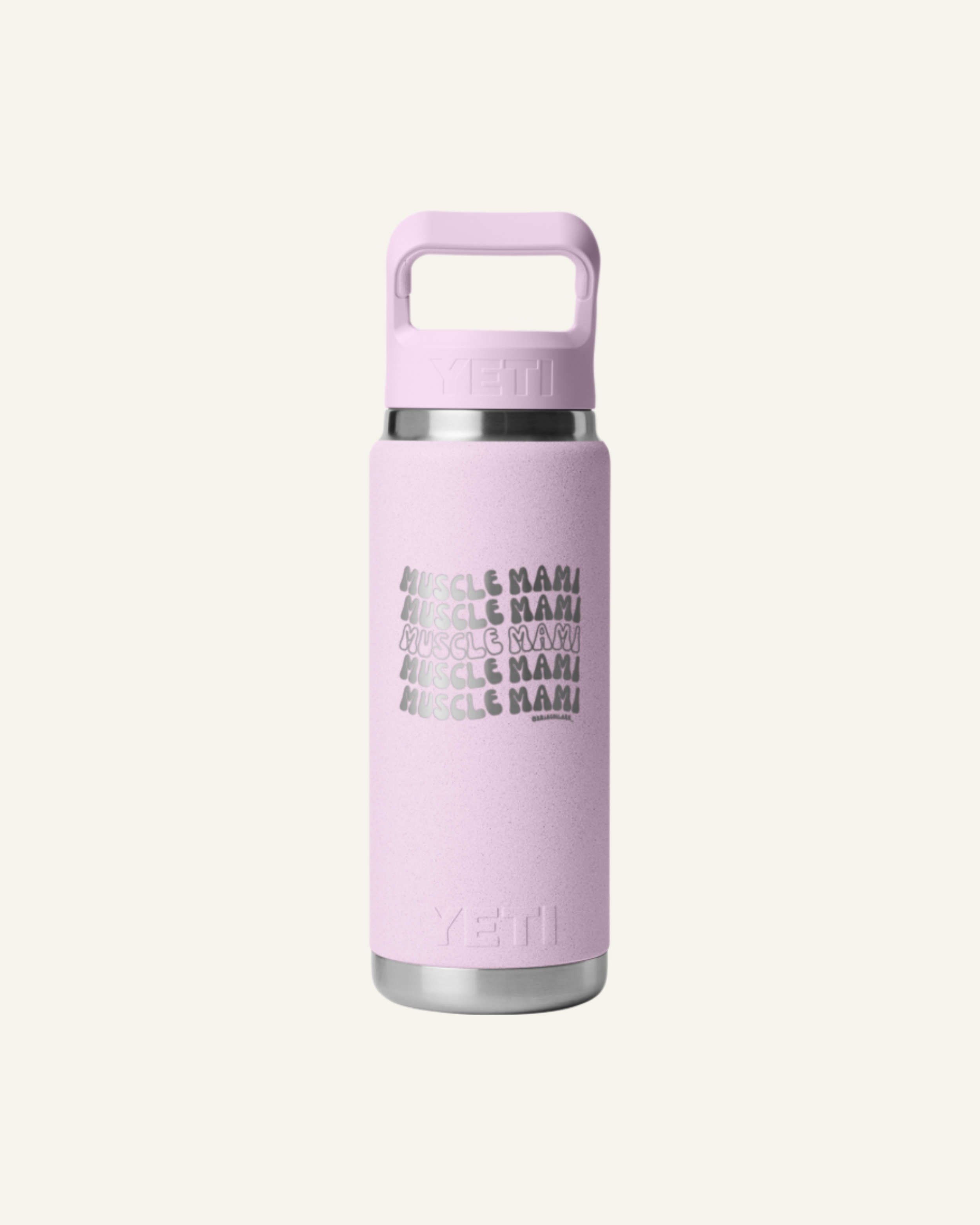 Muscle Mami Light Pink Yeti Water Bottle (26 oz)