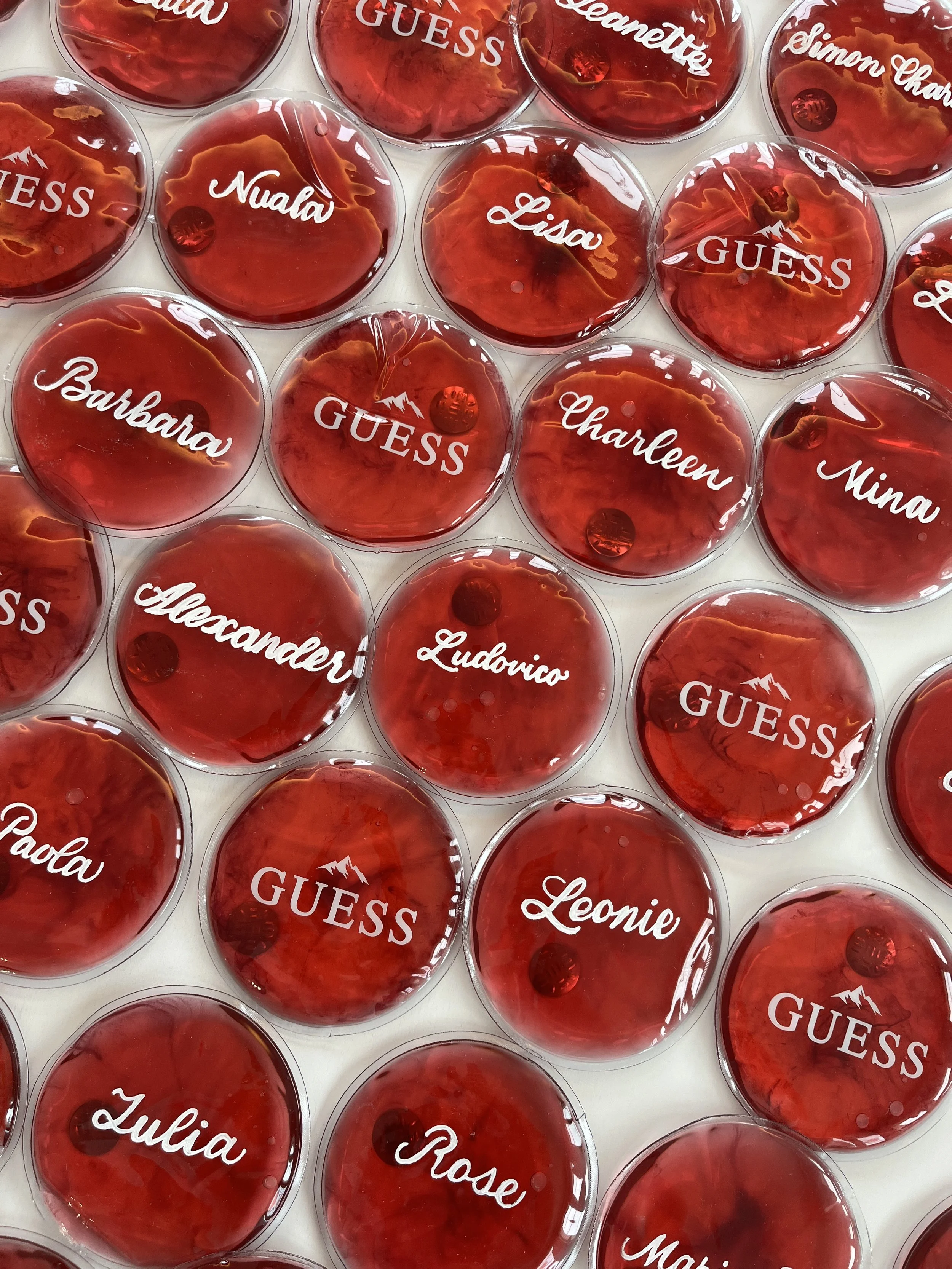 Calligraphed Hand Warmers for GUESS Fashion Show 2026