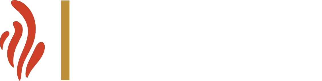 Text stating "SMOKE ON THE WATER" with a red stylized fire graphic on the left and a gold vertical line separating the graphic from the text.