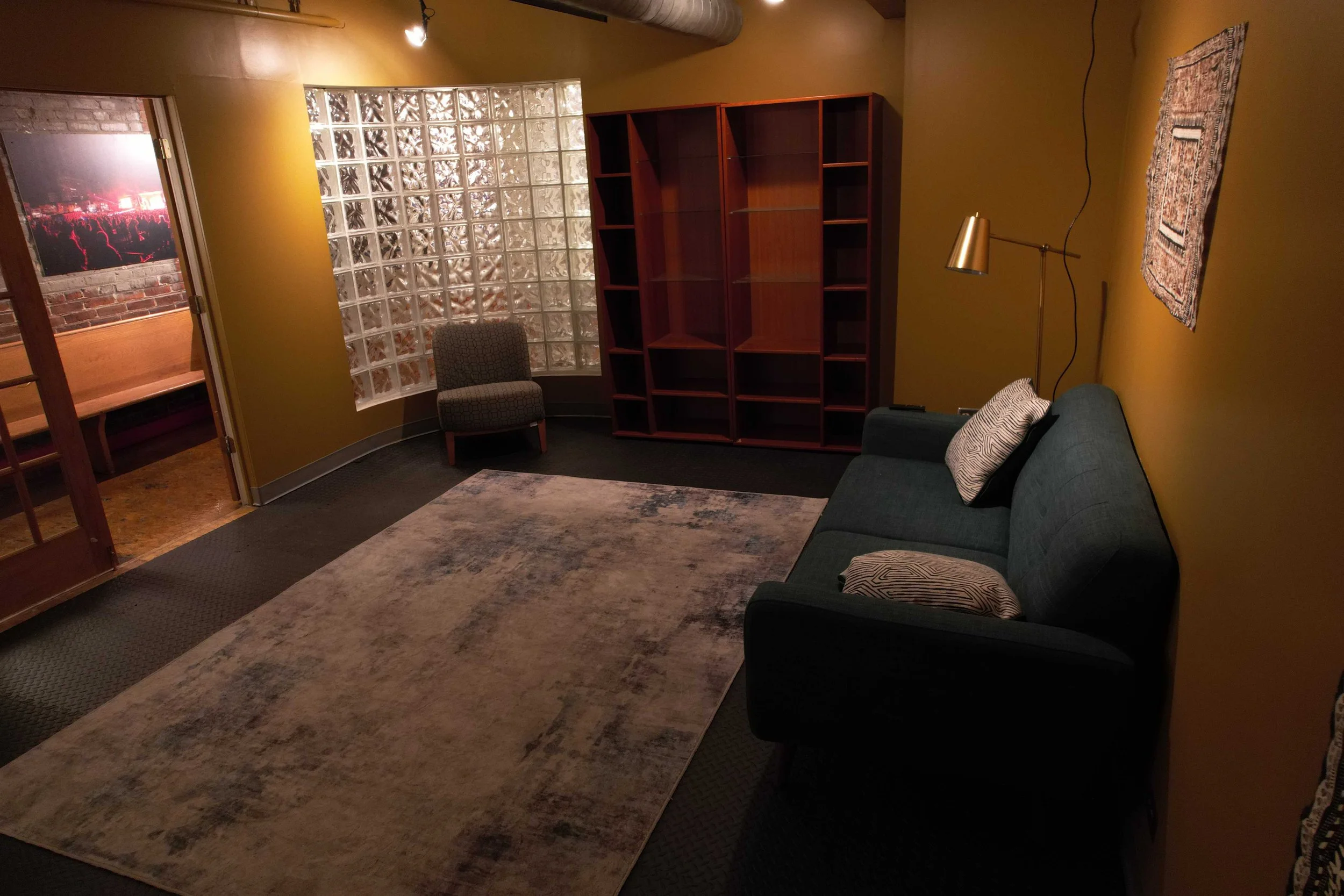 A quiet room for one-on-one conversations.