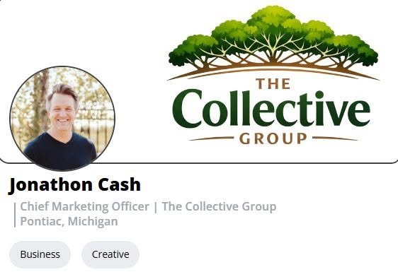 Jonathon Cash, Chief Marketing Officer, The Collective Group, Pontiac, Michigan.