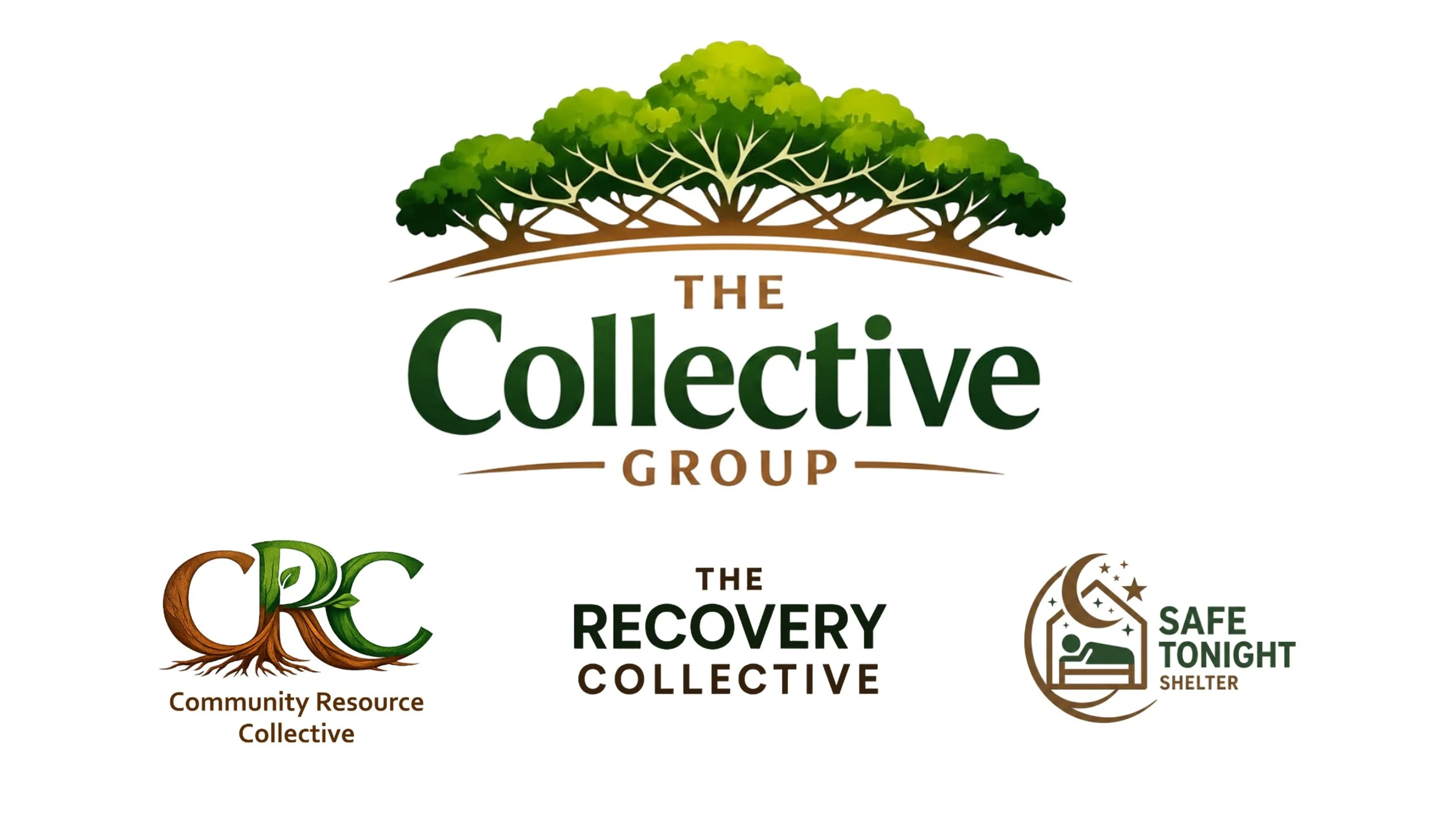 The Collective Group, with Community Resource Collective, The Recovery Collective, and Safe Tonight Shelter.