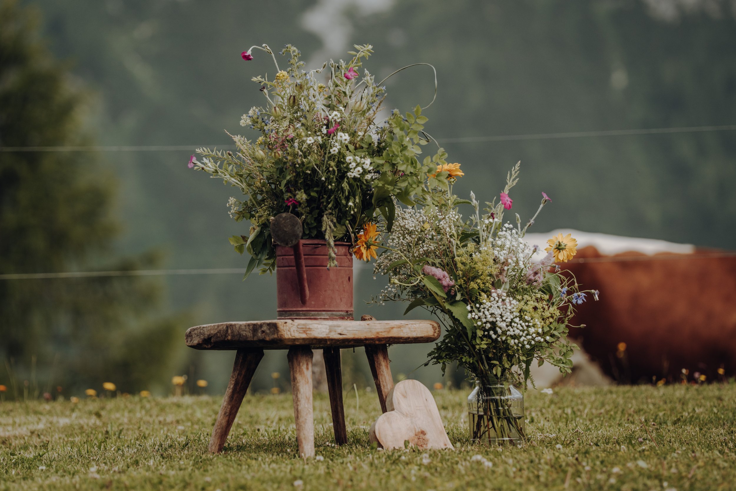 Heiraten in den Bergen in Filzmoos, Österreich, auf der Löckenwaldhütte (Die Alm Filzmoos - Weddings & Events).