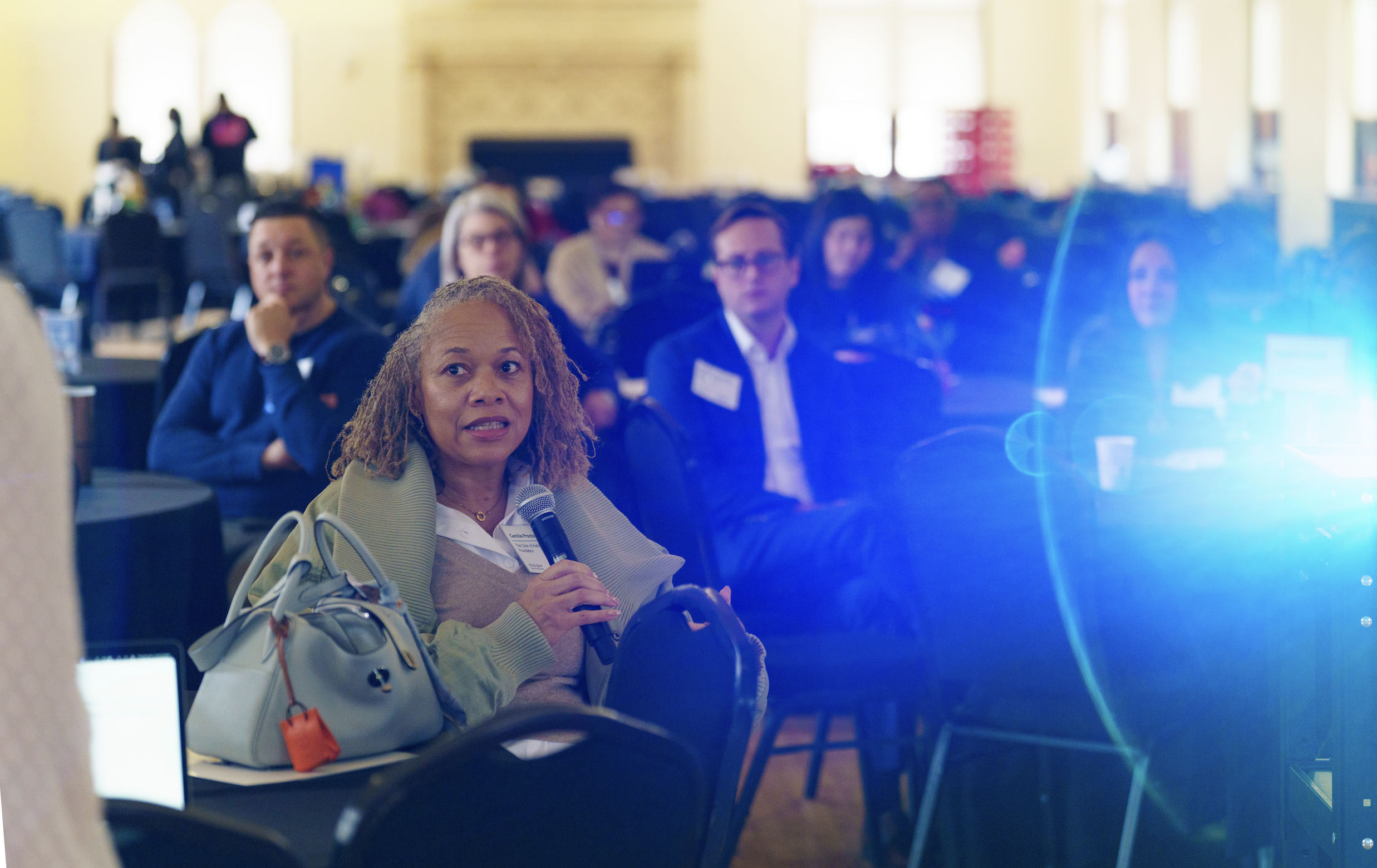 Participant asking a question during DAC workshop