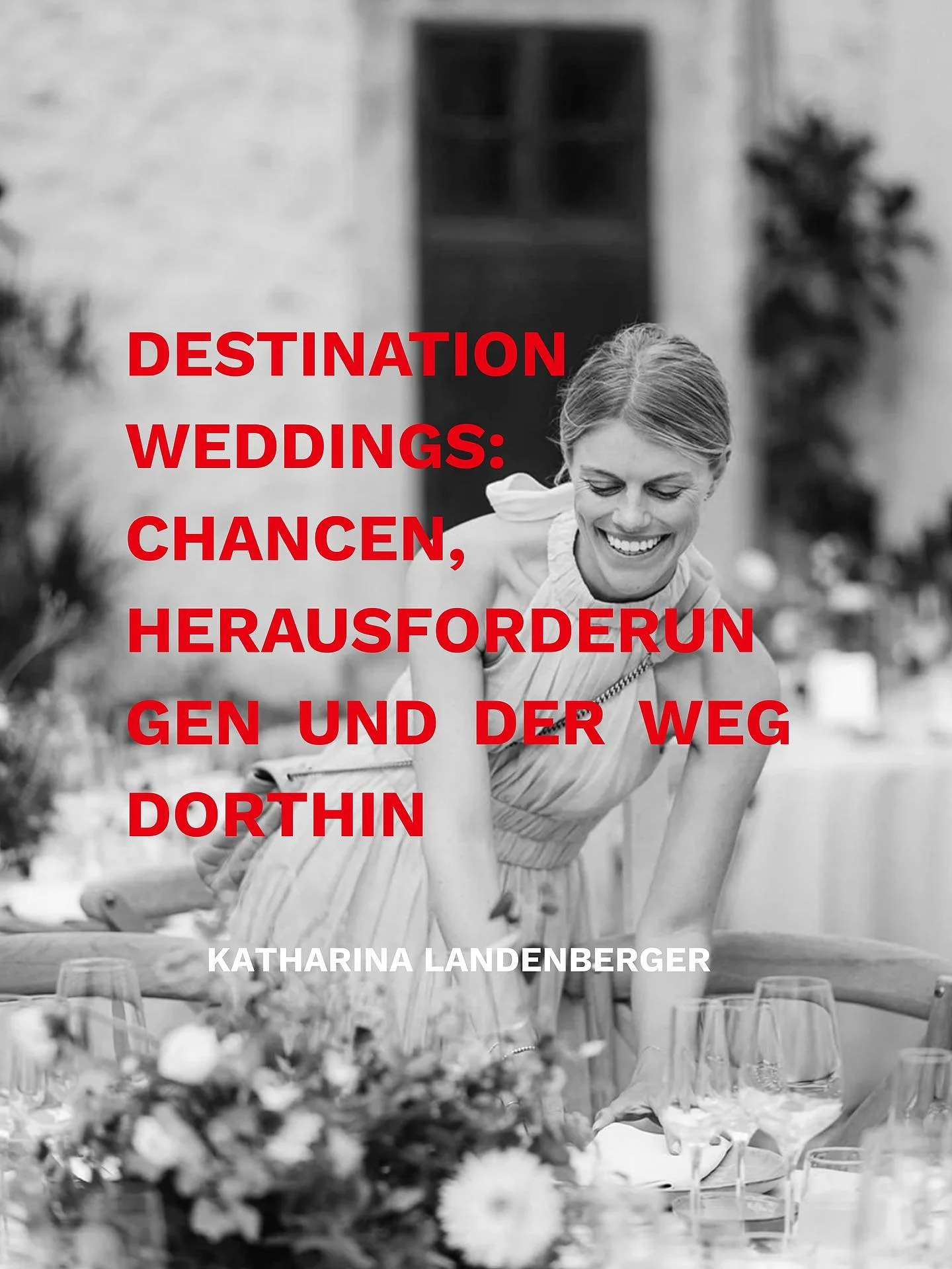 Vortragsthema von @katharinalandenbergerweddings im Wedding Planer Saal

Destination Weddings: Chancen, Herausforderungen und der Weg dorthin 

Destination Weddings sind inspirierend und aufregend, bringen aber auch besondere Herausforderungen mit si