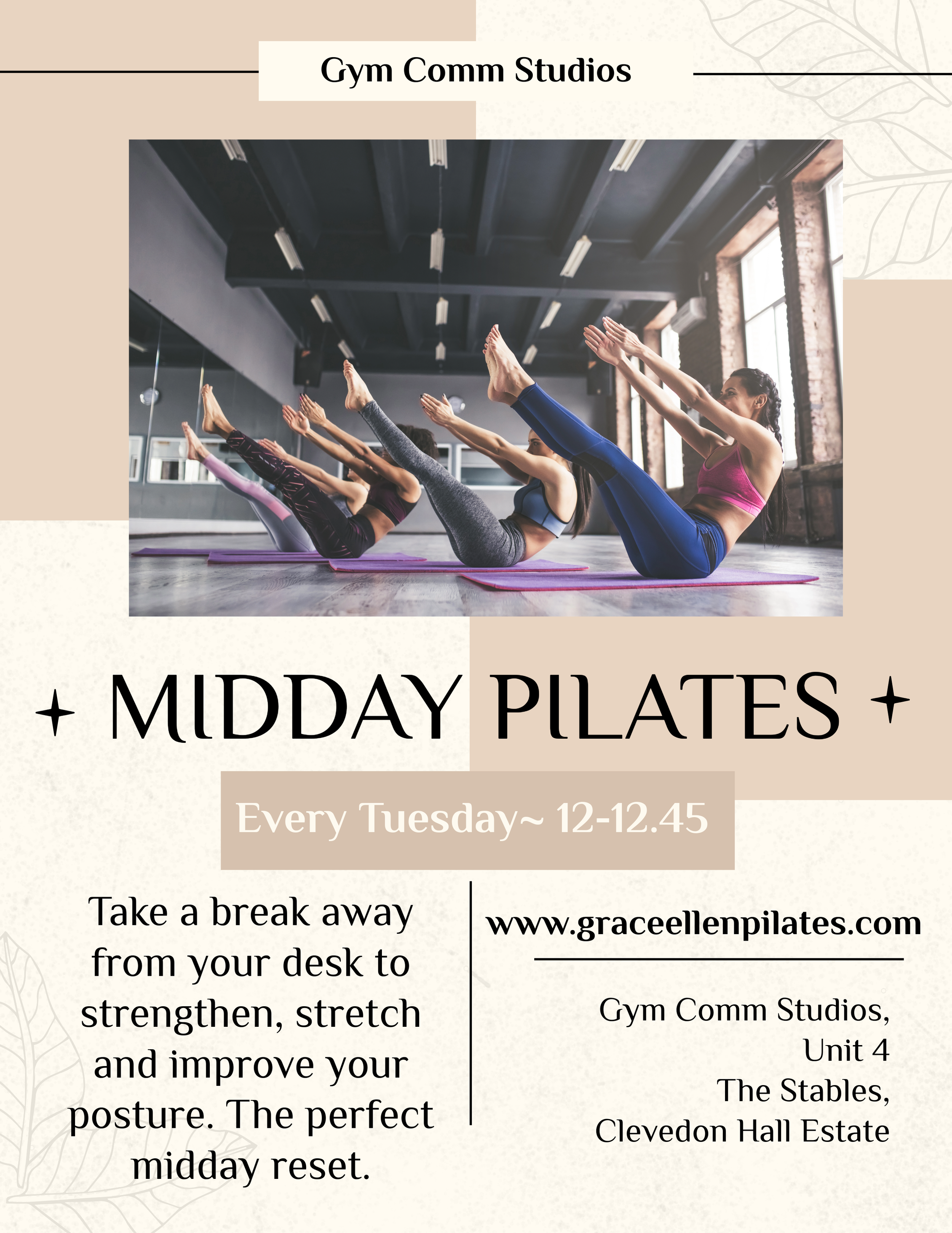 Midday Reset Pilates @ Gym Comm
