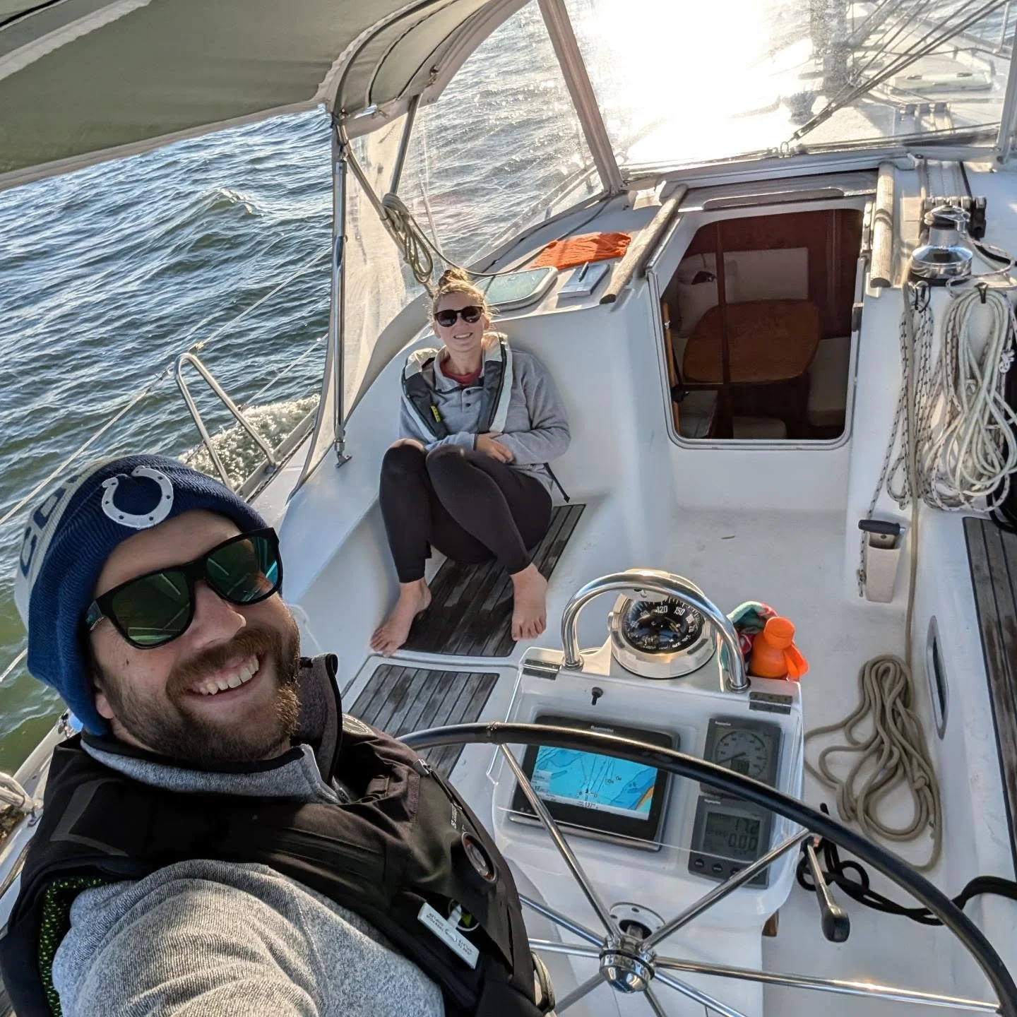 We're Tom and Abby, the co-captains on Salty Foxx! We've been married for just over a year and we've had a dream of buying a boat and cruising together since we met over 4 years ago. 

We can't wait to share our adventures with you! 🌊🦊