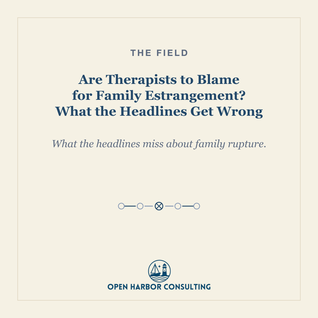 Soundings graphic for Are Therapists to Blame for Family Estrangement?