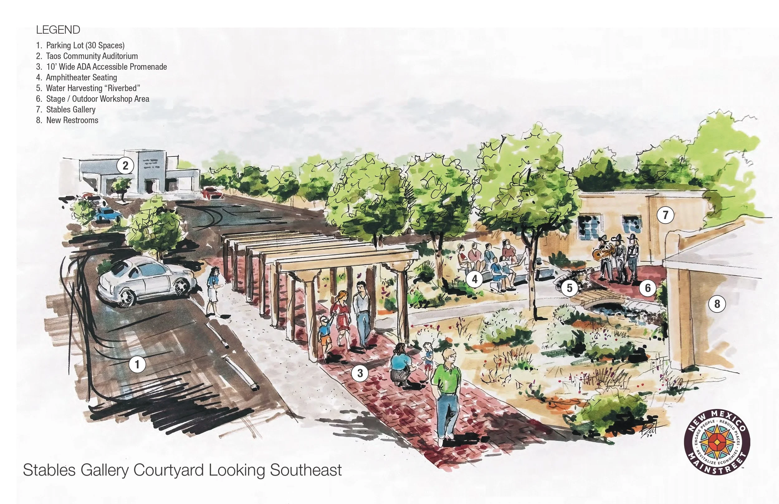 Taos Center for the Arts Campus Redesign Concept Rendering 01