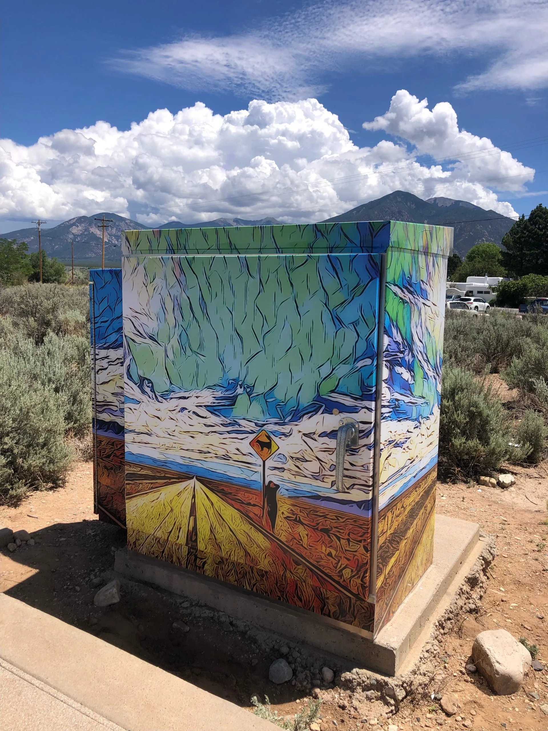 Taos MainStreet Traffic Utility Box Art 02