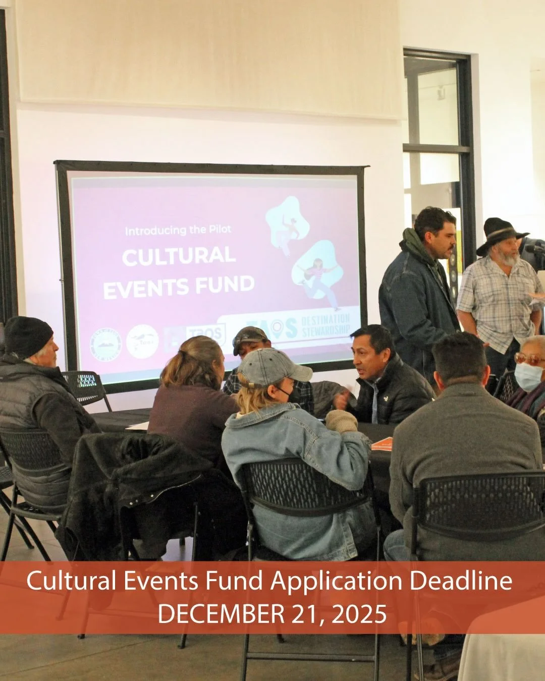 A warm thank you to all who joined our Cultural Events Fund Workshop at the TCA! Your ideas and engagement was highly appreciated! 

If you missed it the application deadline is Sunday December 21st. Click the link in our bio to apply 🔗