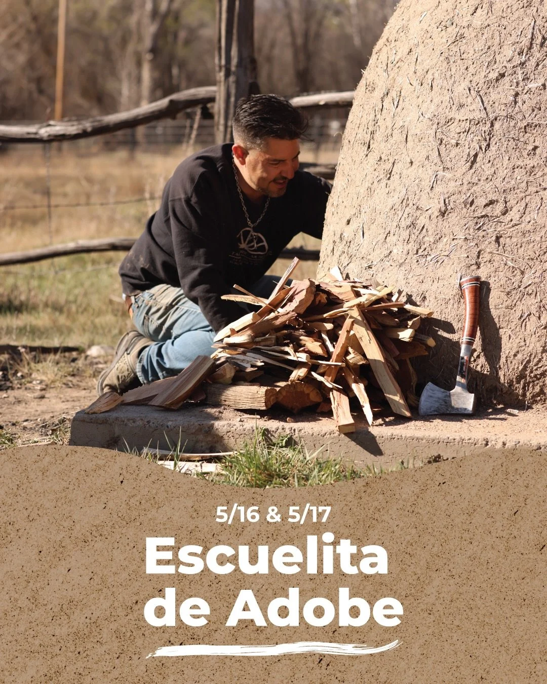 Escuelita de Adobe &mdash; an immersive adobe weekend led by multigenerational adoberos, enjarradoras, and horno bakers from Spanish, Taos Pueblo, and Din&eacute; traditions.

May 16 &amp; 17
Martinez Hacienda, Taos, New Mexico

In the setting of the
