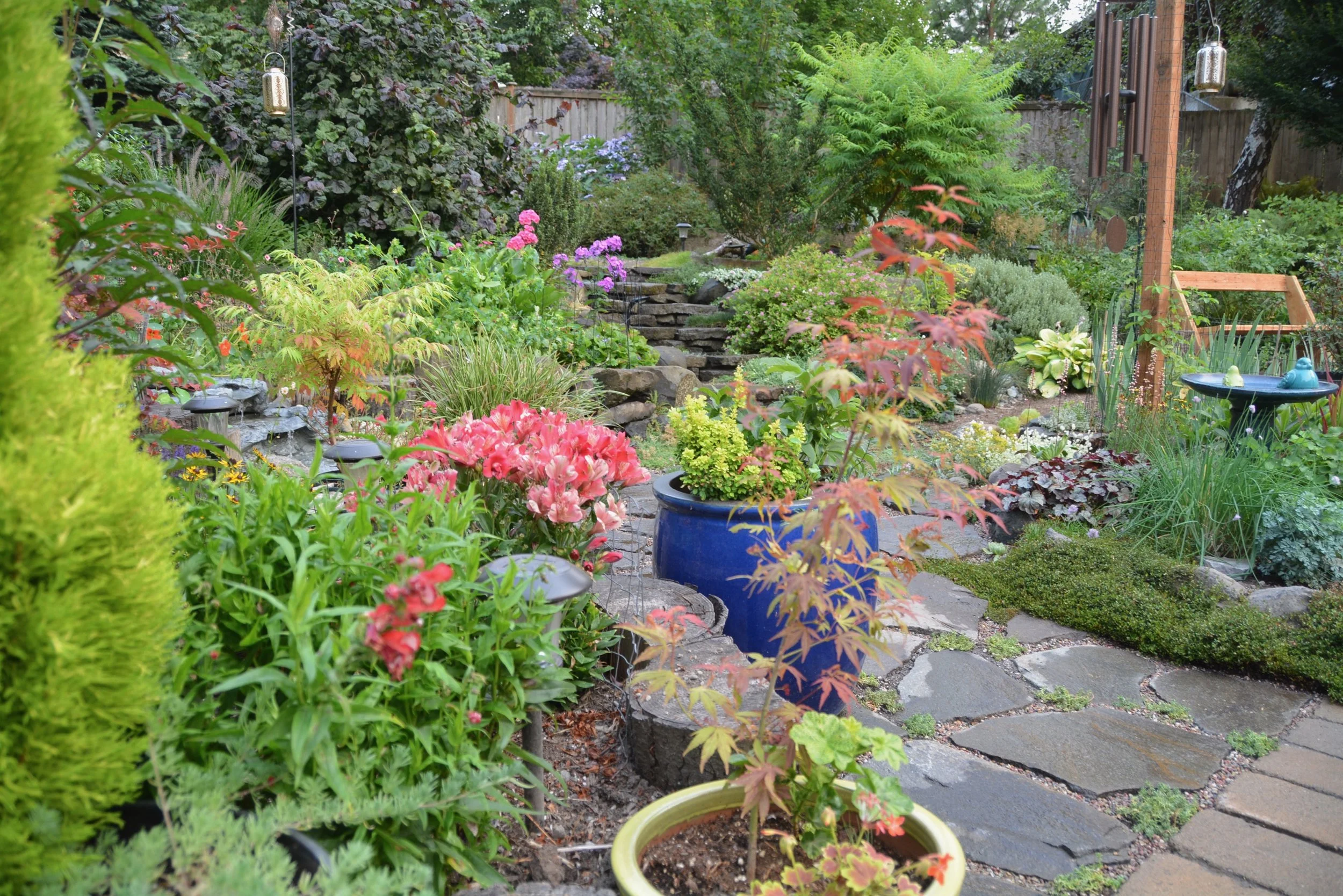 A garden vista in late spring