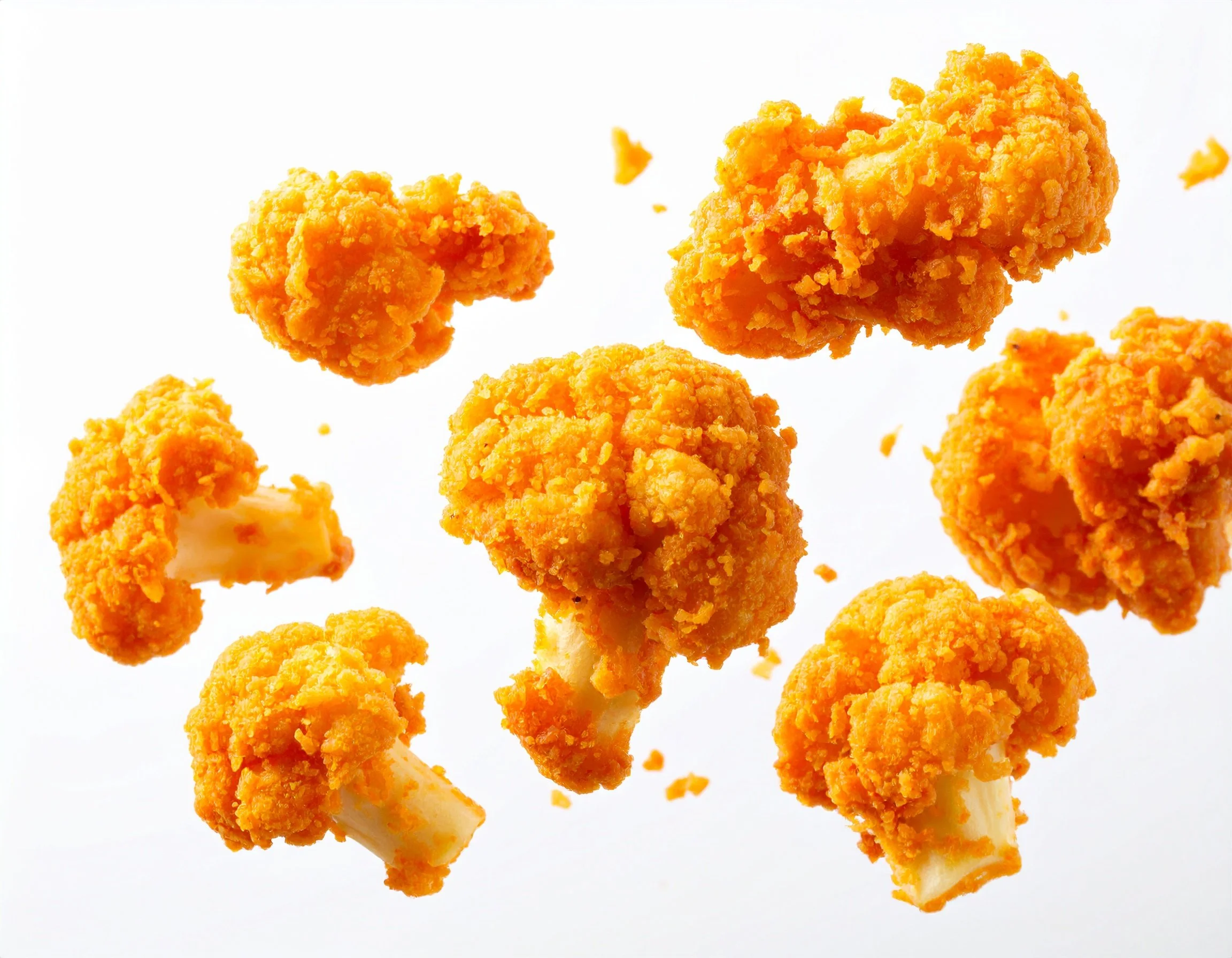 Gourmet preparation of Tempura Cauliflower, showcasing the quality of our batter mix for premium Restaurant Side Dishes and vegan options