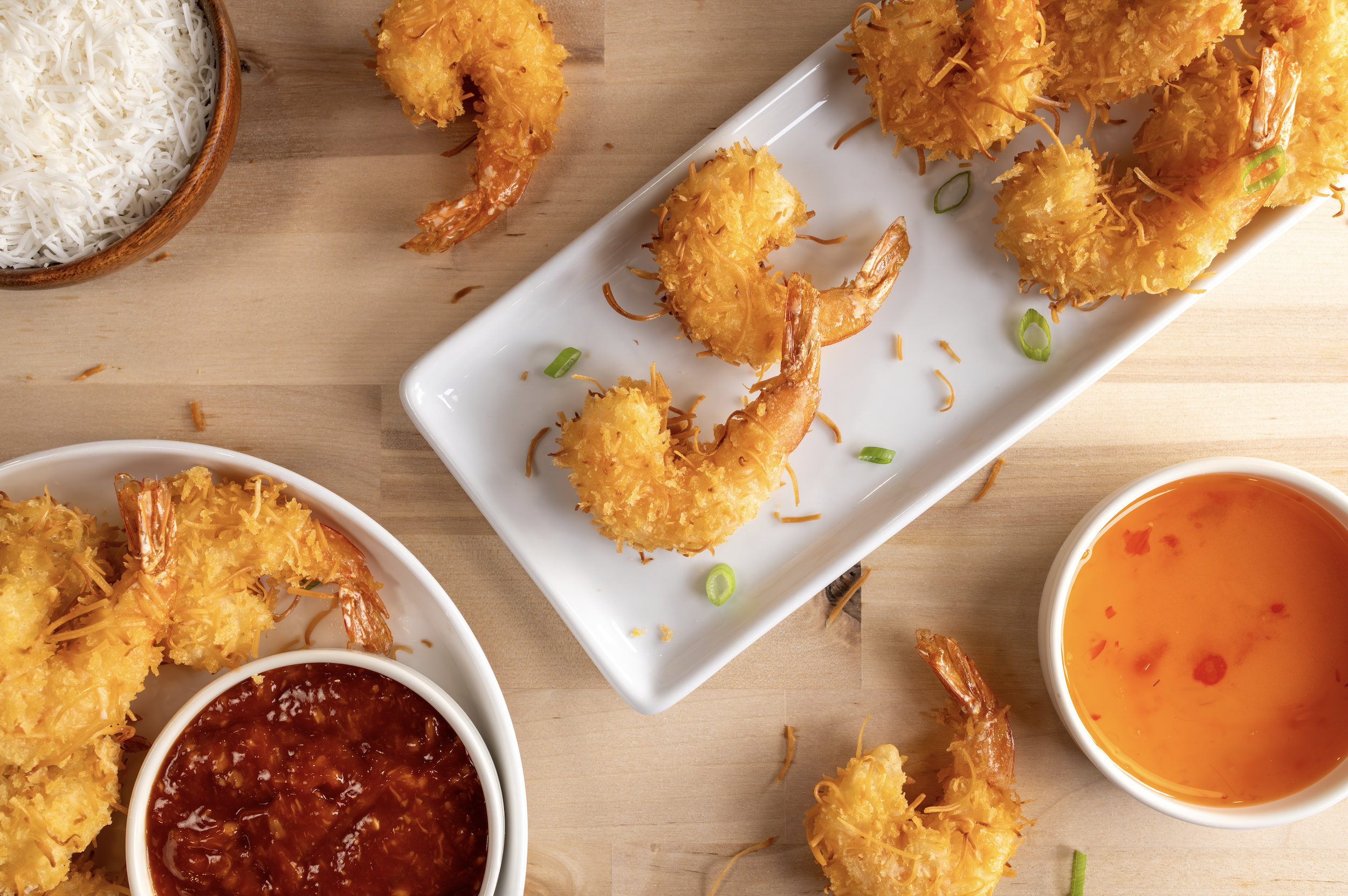 Recipe image for Panko Crusted Coconut Shrimp featuring Authentic Japanese Panko for Foodservice Menu Applications