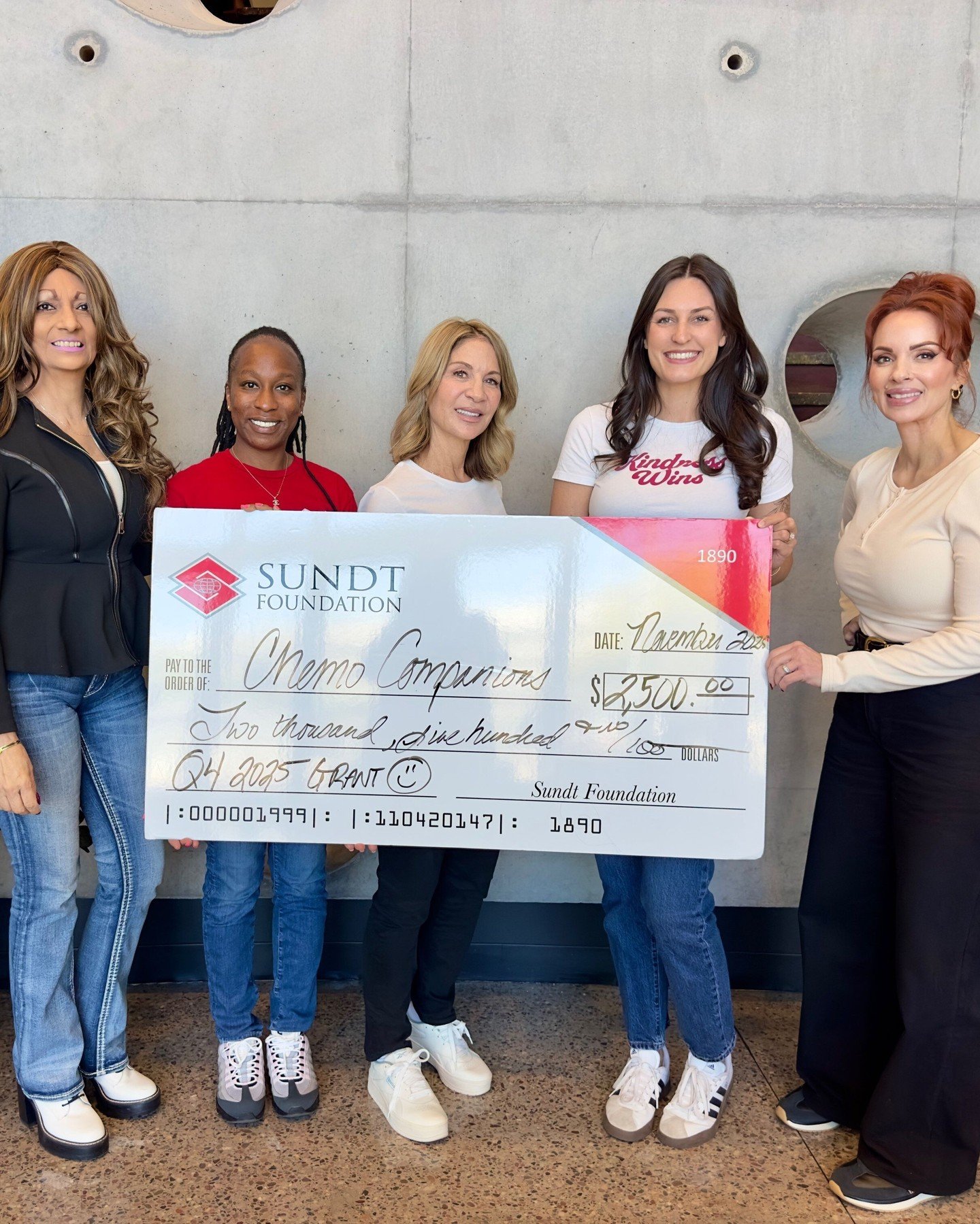 From sponsoring 9 patient gift cards through their recent grant (with 5 already in the hands of patients who need them most), to spending time volunteering with us writing heartfelt notes and prepping items for our Chemo Comfort Bags, Sundt continues