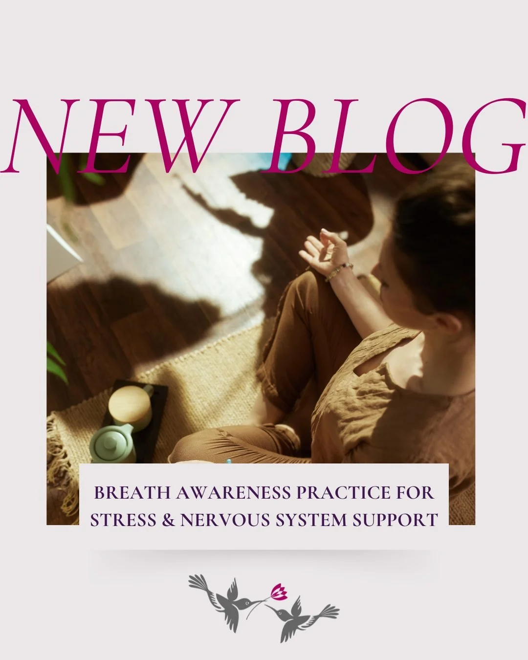 Did you know your breath can help signal your body to relax? Slow, intentional breathing supports your nervous system and can help reduce stress, lower your heart rate, and bring a sense of calm. If this sound like something that would benefit you, v