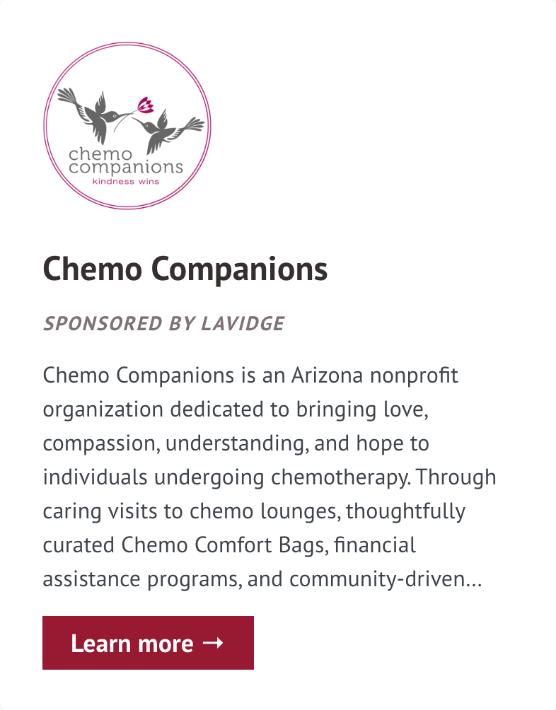 Chemo Companions Featured in BestCompaniesAZ’s Heart Tank