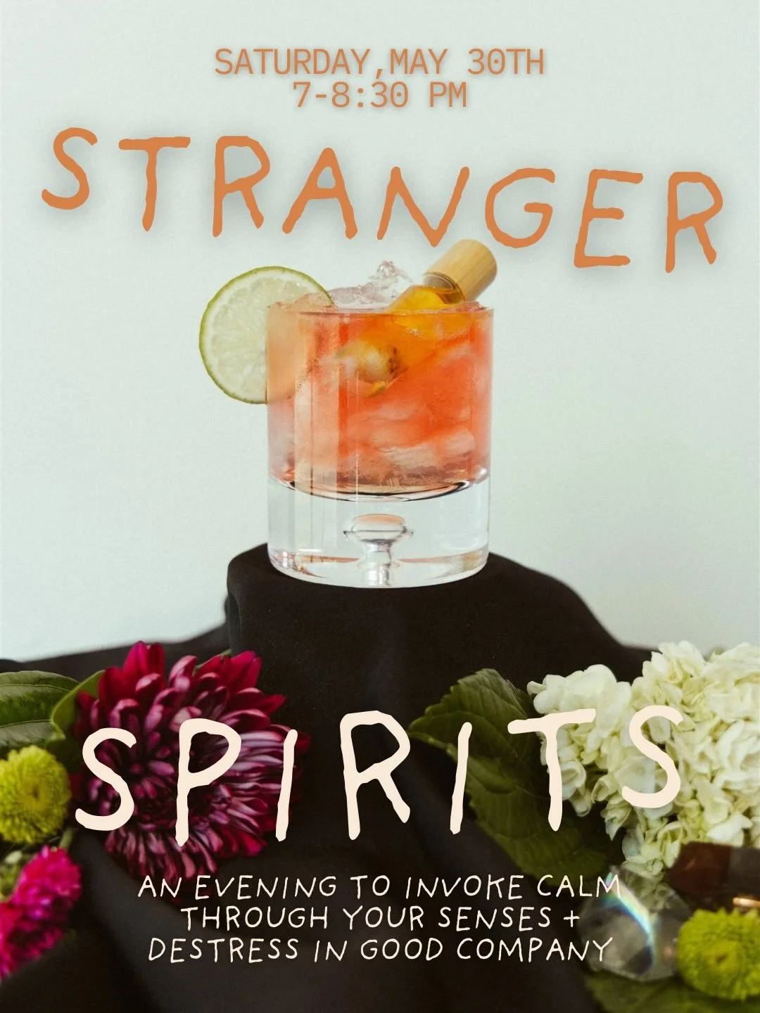 Join us for an evening to invoke calm through your senses + destress in good company 🍹 

✨Expect✨cozy energy, and spirited connection as we craft custom rollerball blends and enjoy adaptogen-infused NA tastings together for a night designed to help 