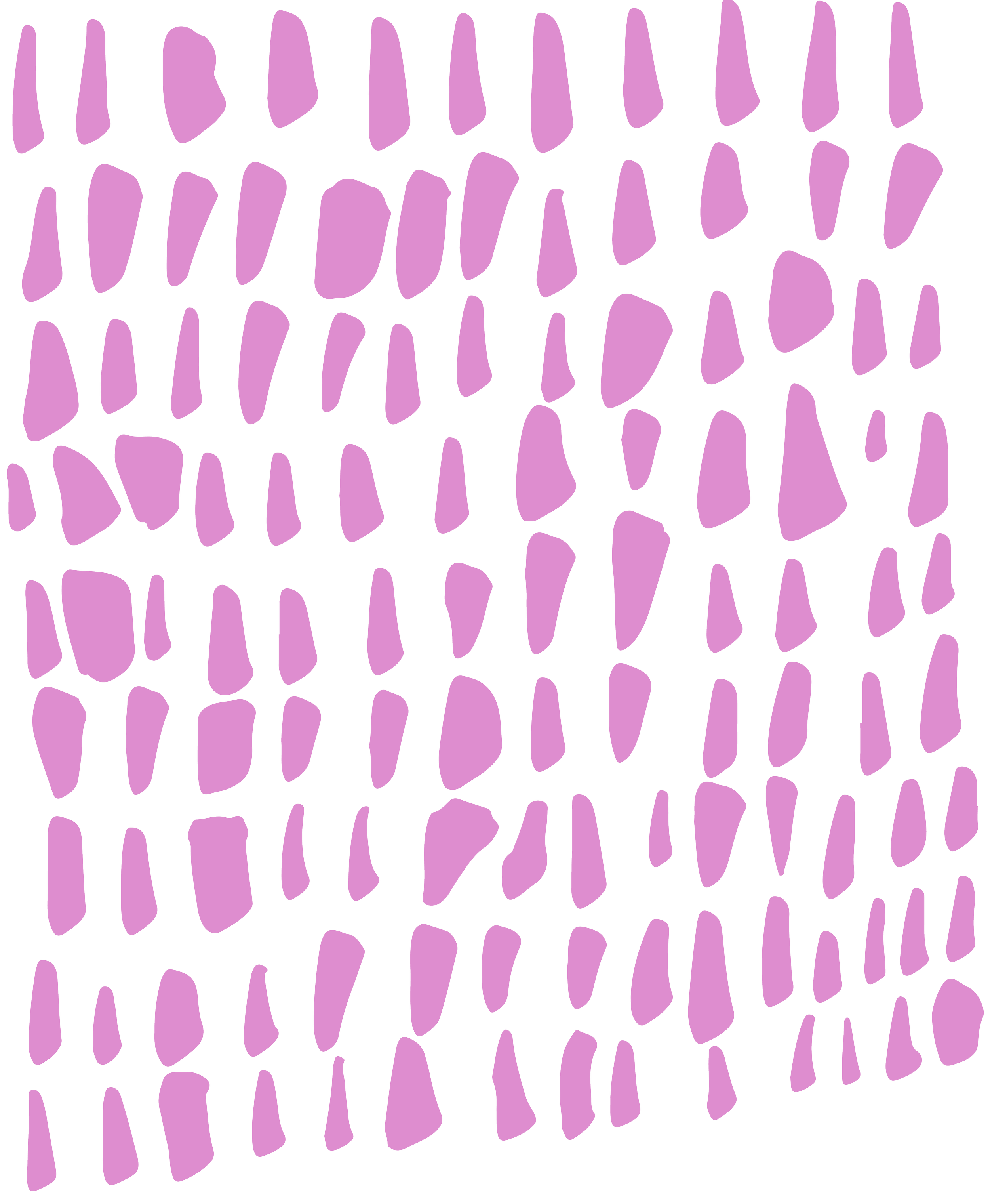 Abstract pattern with irregular pink shapes on a black background