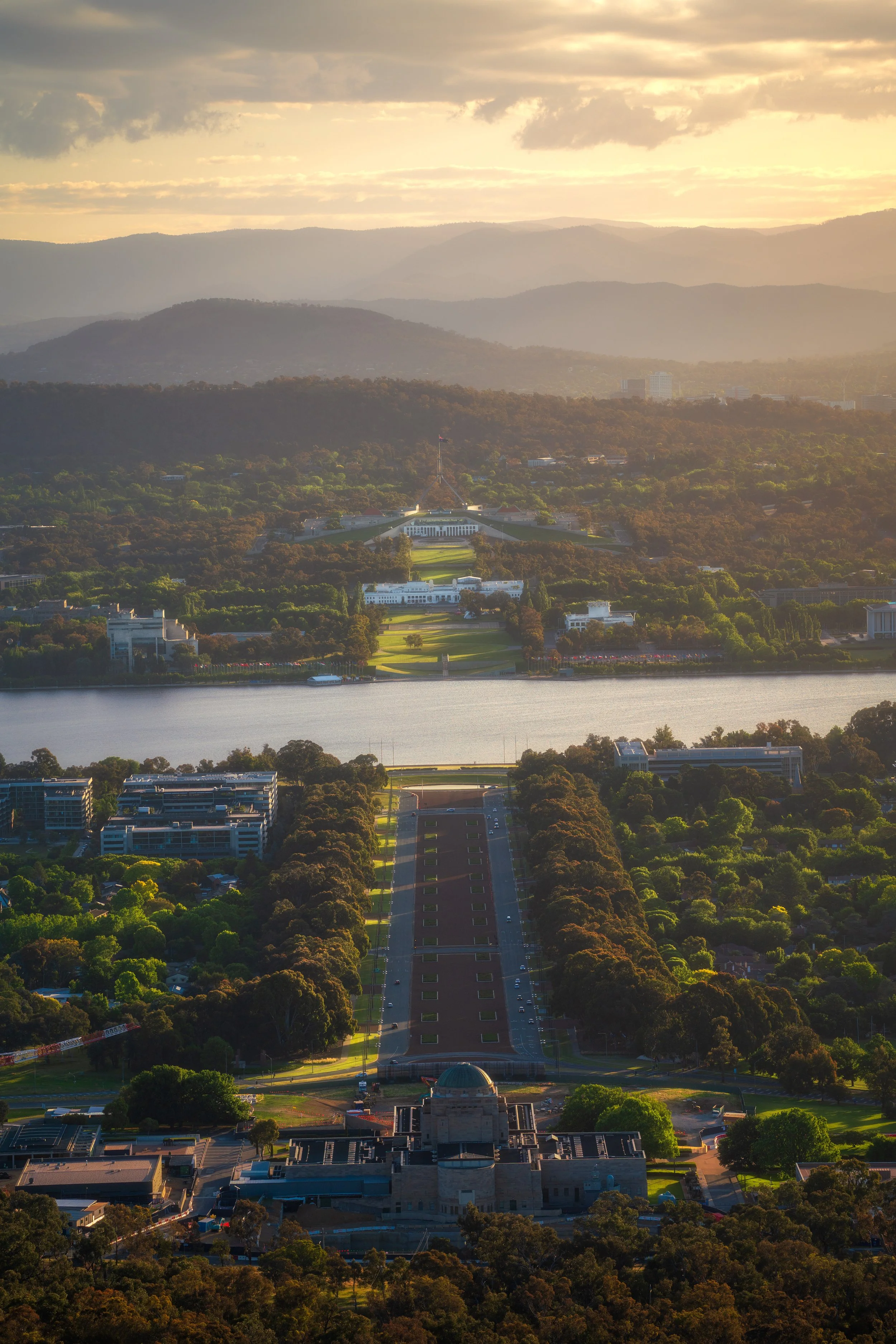 Anzac Parade at Dusk