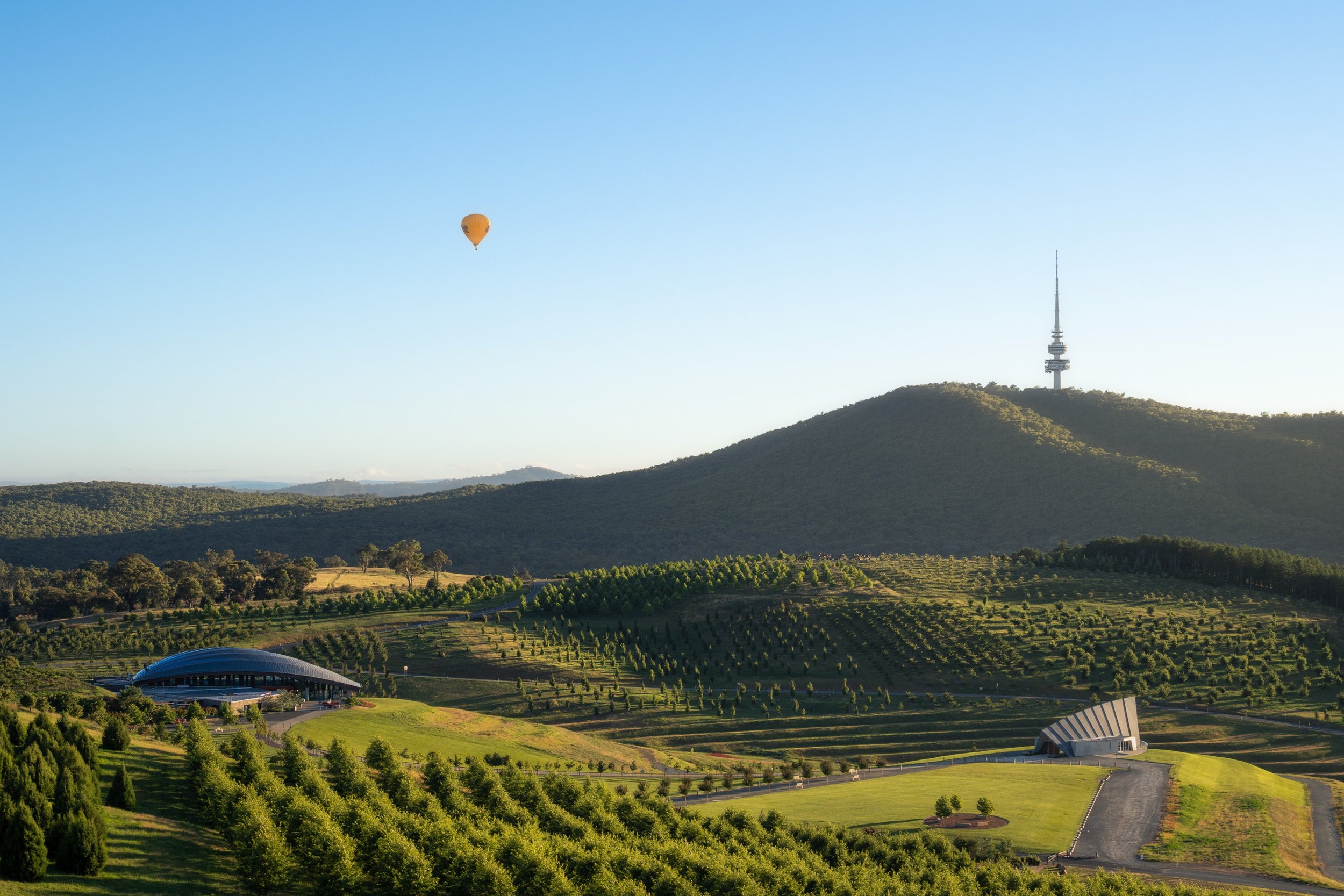 Balloon Over National Arboretum and Telstra Tower