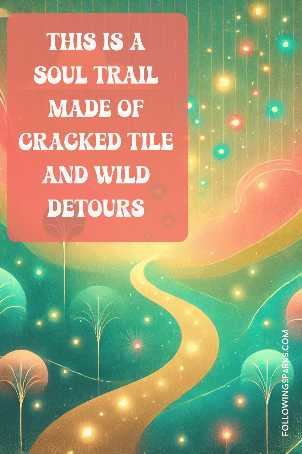 This is a soul trail made of cracked tile and wild detours