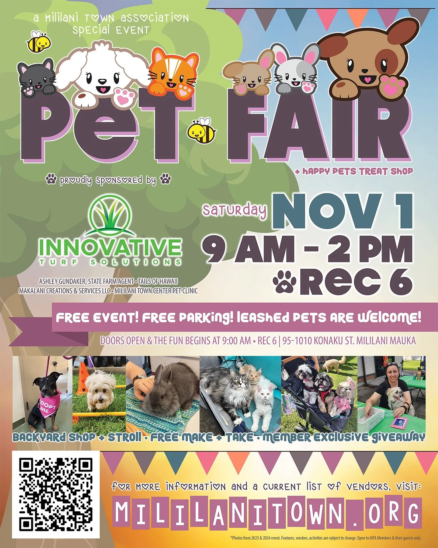 We&rsquo;re so excited to be part of the Mililani Pet Fair, our very first event! 💜
Stop by to meet us, learn about our mission, and join in on the fun: giveaways and more!
🎁 featuring special handmade ornaments by @islandawakening🐾 See you this S