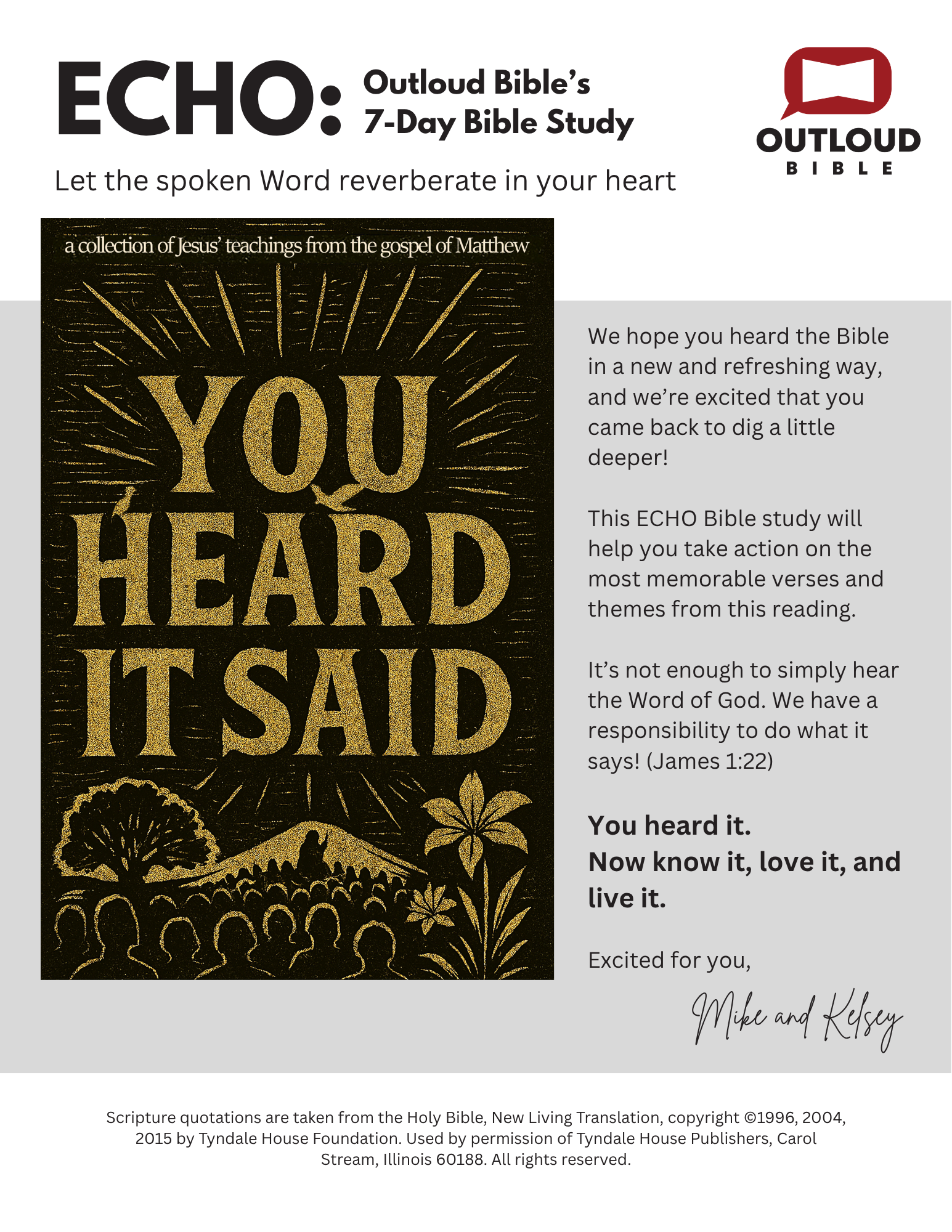 ECHO: Jesus' Sermons in Matthew - 7-Day Bible Study