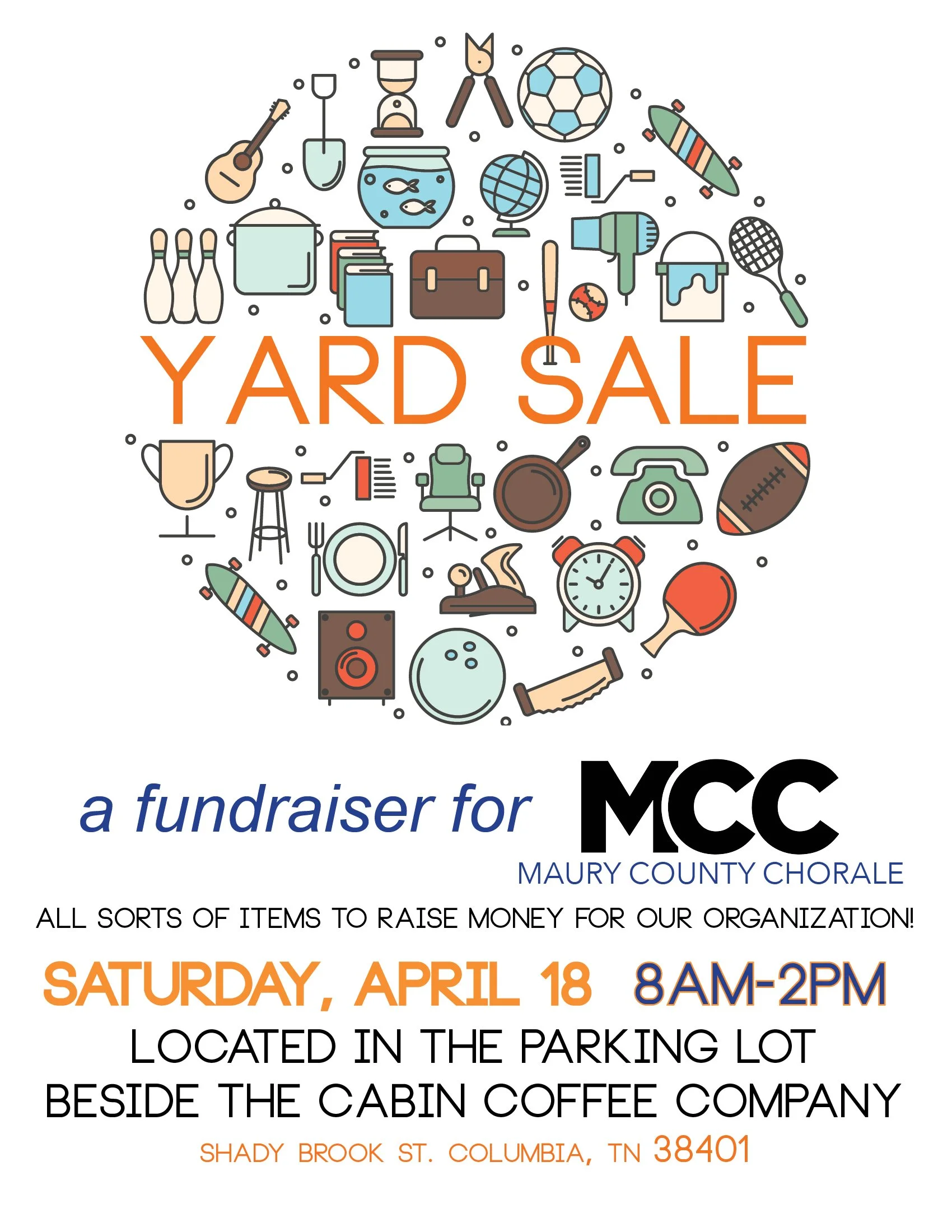 MCC 2ND ANNUAL YARD SALE FUNDRAISER