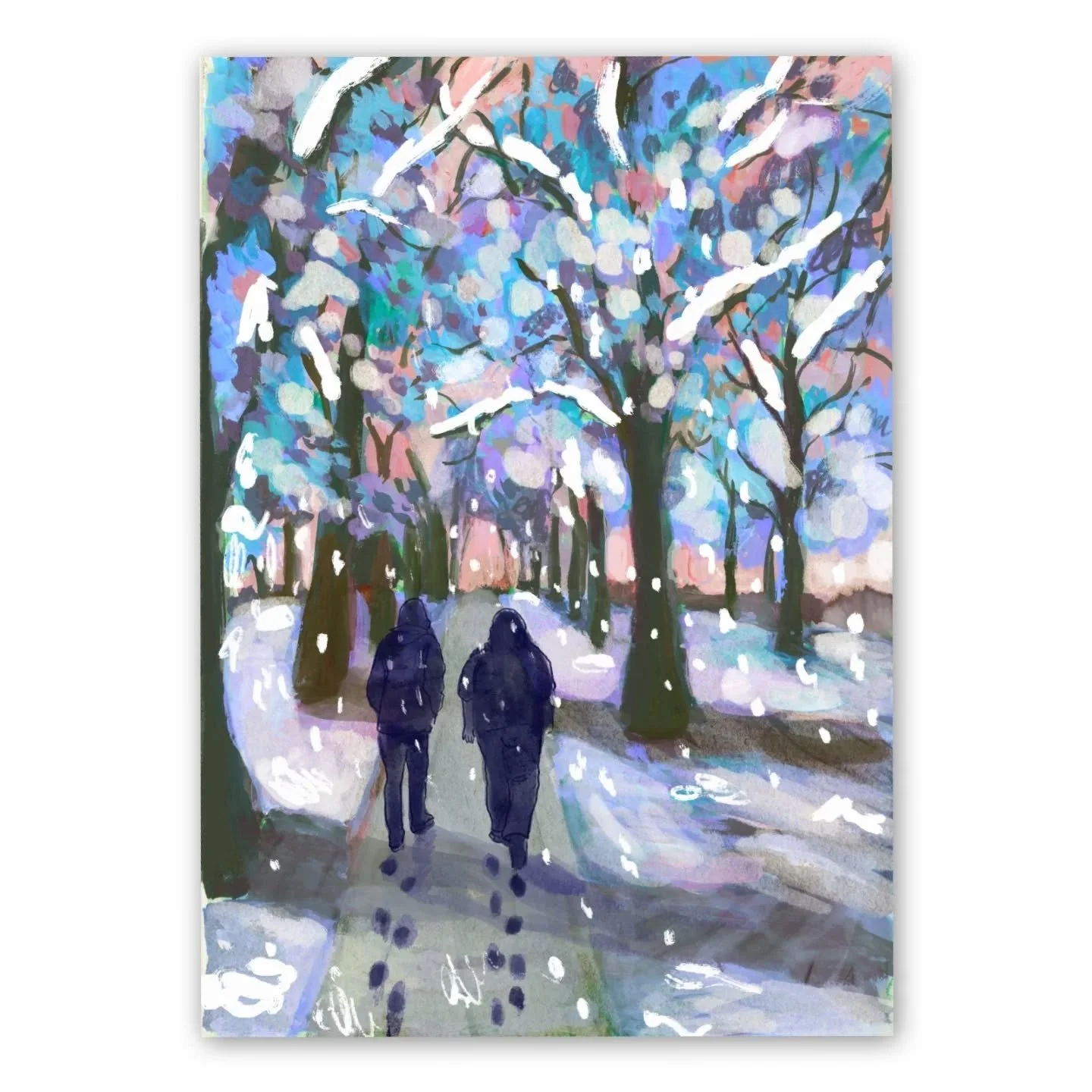 Hope everyone had a lovely Christmas ☺️🎄
It's been a very busy year for me and I  have been working on my 3rd year uni work but I wanted to share some of my Christmas/Winter illustrations I got printed for the Lookout Fair in Cambridge at the start 
