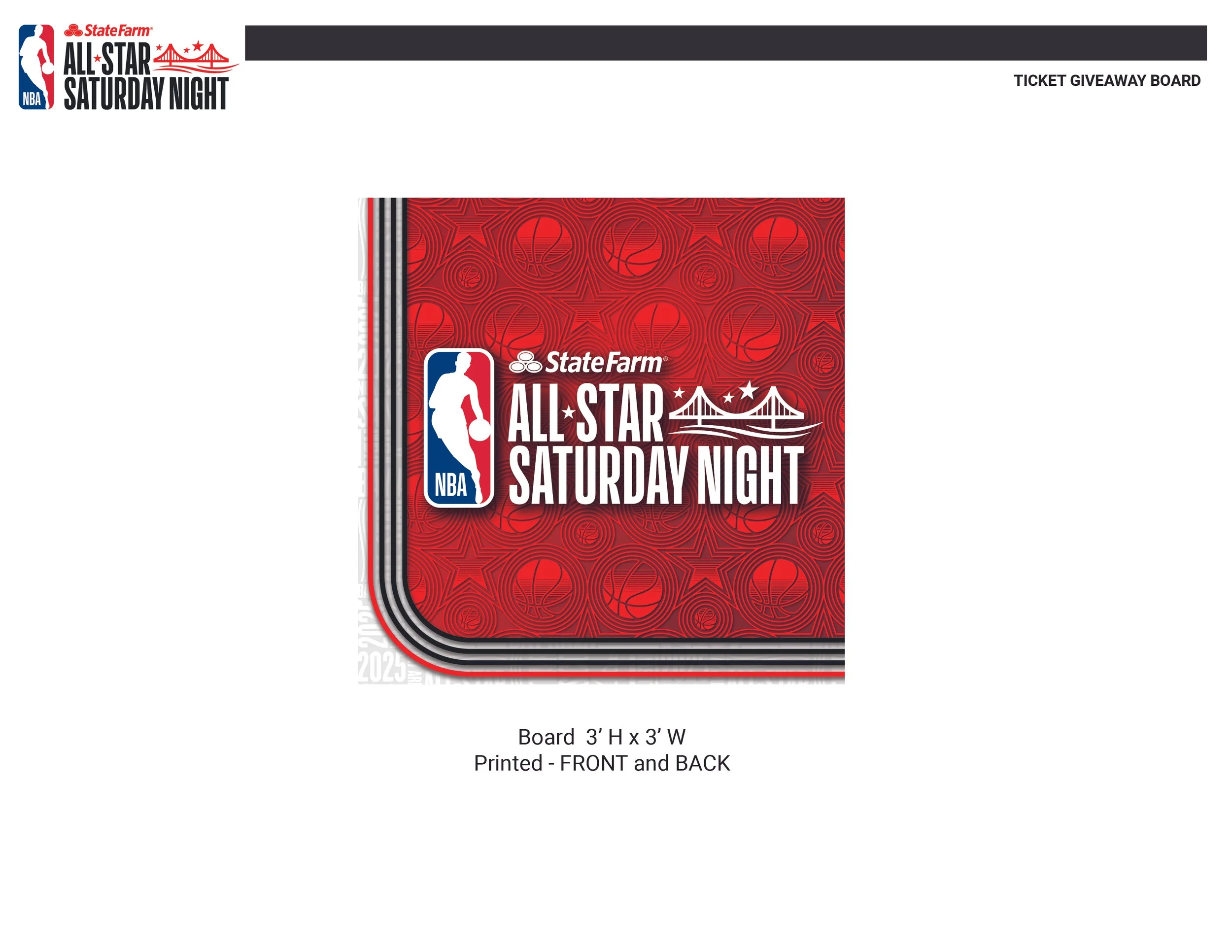 NBA All Star Saturday Night Ticket Giveaway Board