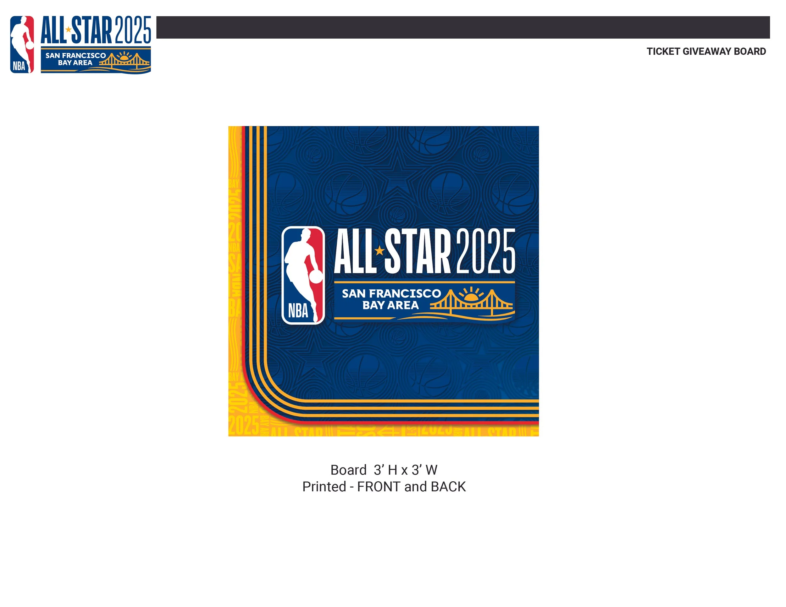2025 NBA All-Star Game Ticket Giveaway 
Board