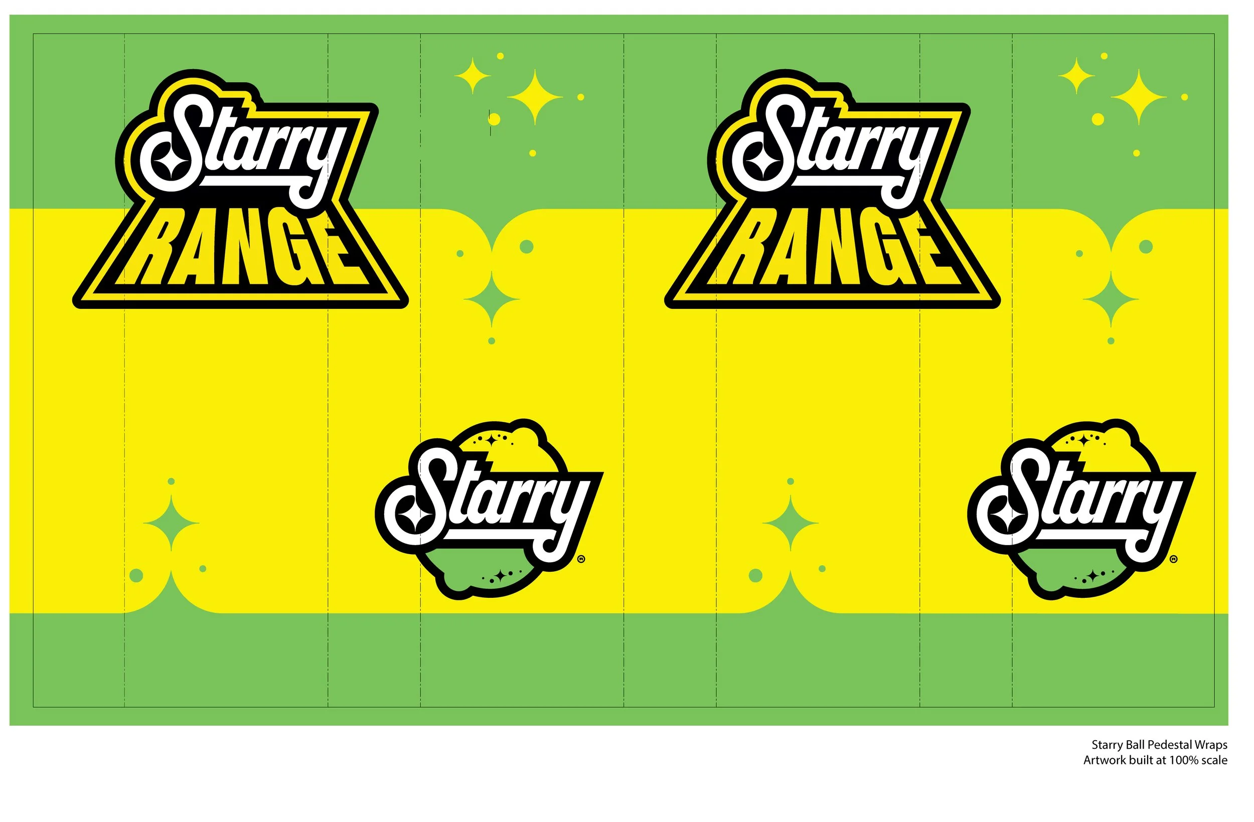 Starry 3-Point Contest ball pedestal wrap