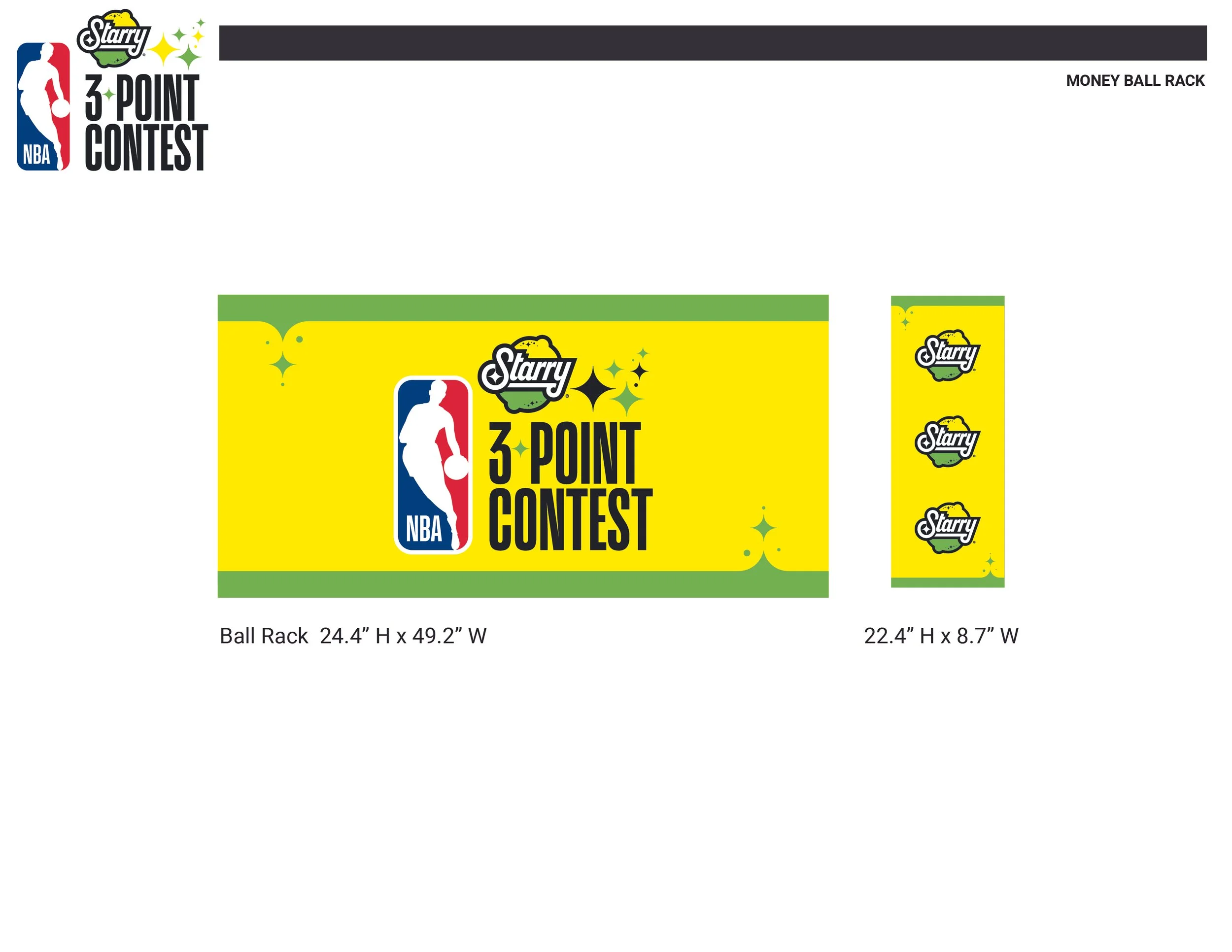Starry 3-Point Contest money ball rack