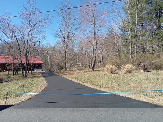 Paved driveway.