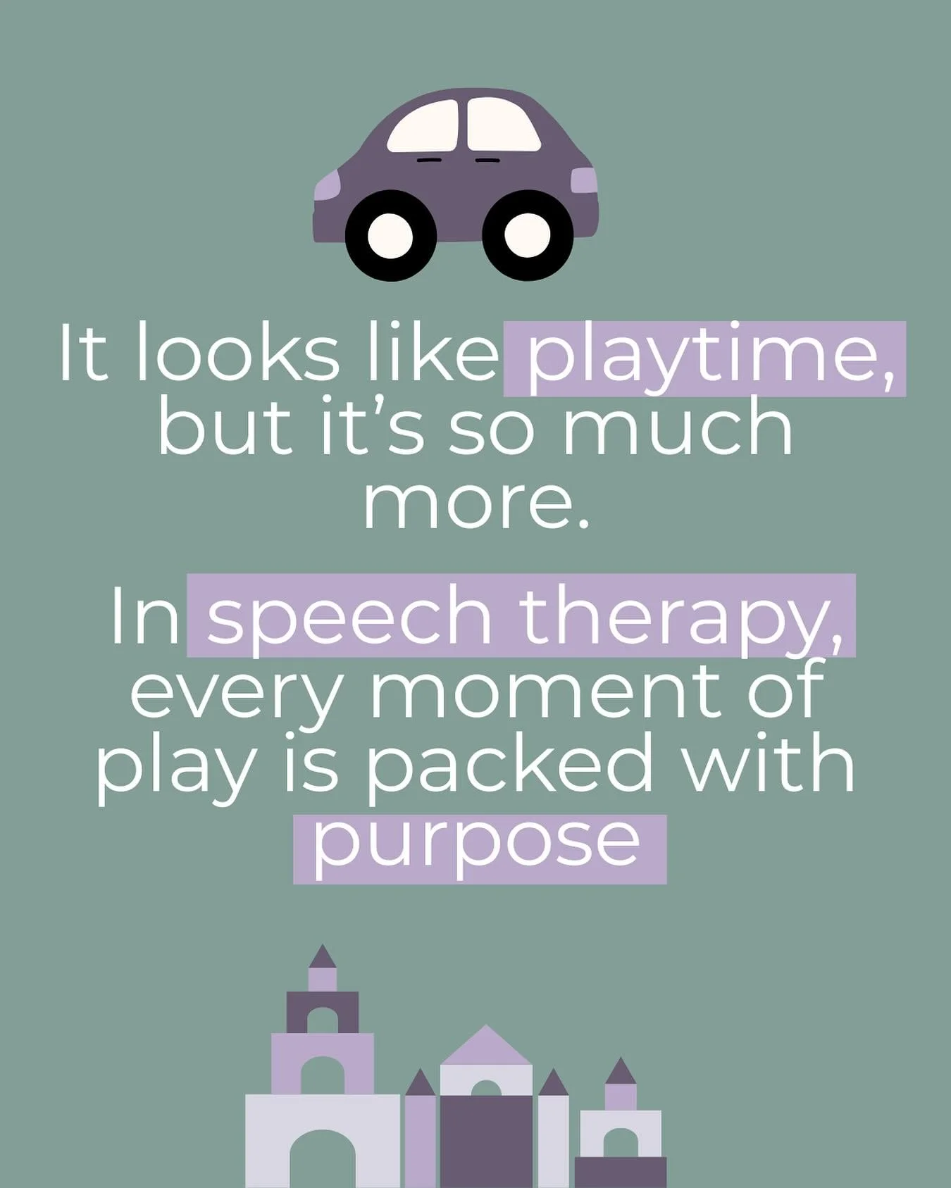 In our sessions, play isn&rsquo;t a break from the work. It is the work.

Play helps children stay engaged while building essential communication skills like:

&bull; Following directions
&bull; Naming and describing
&bull; Practicing sounds and word