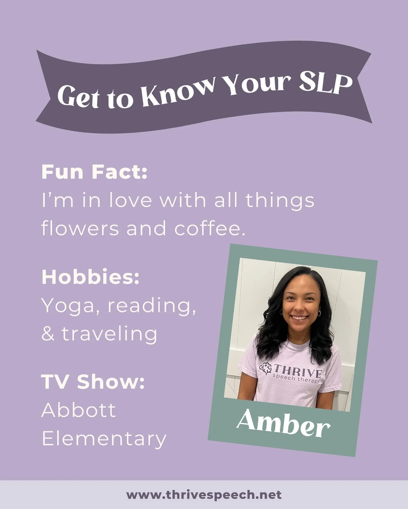 Here’s a fun fact you might not know about Amber - she’s in love with all things flowers and coffee! βπΈ
Amber is the Clinical Director at Thrive Speech Therapy’s Missouri City location, where she leads with warmth, creativity, and