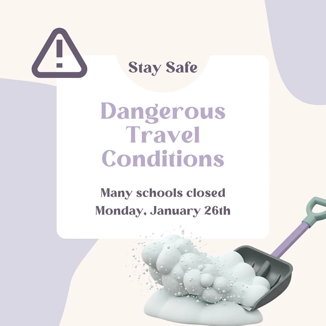 Due to dangerous weather conditions, your appointment may be rescheduled or canceled. Please reach out to your treating therapist directly to confirm or reschedule.

Stay safe and warm, Houston! ❄️

#SpeechTherapyForKids #PediatricSpeechTherapy #SLPe