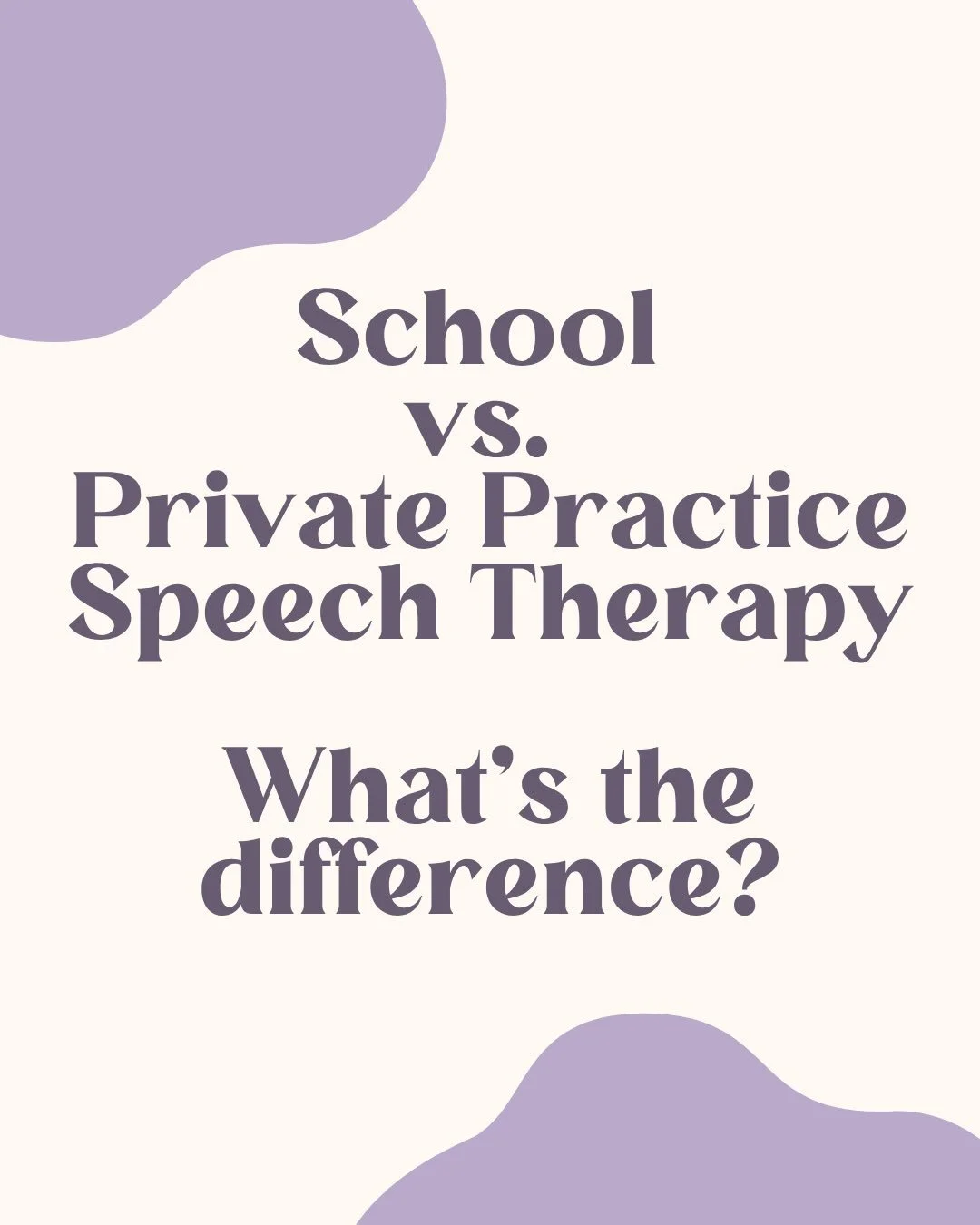 Both school and private practice therapy play an important role in supporting kids. But they work a little differently.

In private practice, we&rsquo;re not limited by school schedules or eligibility requirements. That means we can start sooner, inv