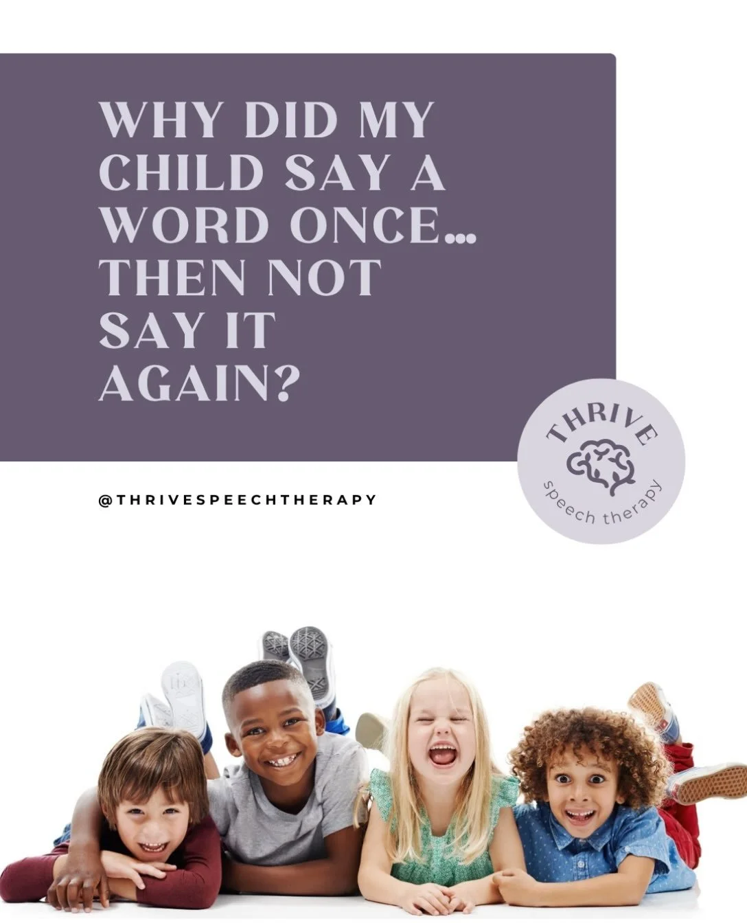 Your child said a new word!! 🎉 But now you haven&rsquo;t heard it again. What happened?

When children are learning language, they may use a new word before they&rsquo;re ready to use it consistently. You might hear it during a favorite activity, an