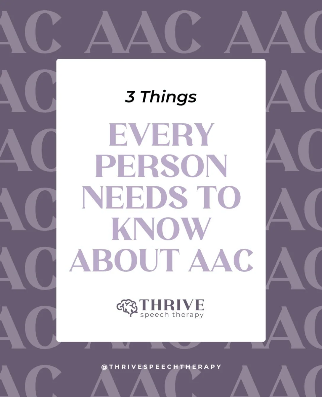 October is AAC Awareness Month! 💜

AAC (Augmentative &amp; Alternative Communication) includes different tools and strategies that help people communicate when speaking is difficult. This can include gestures, pictures, communication boards, and spe